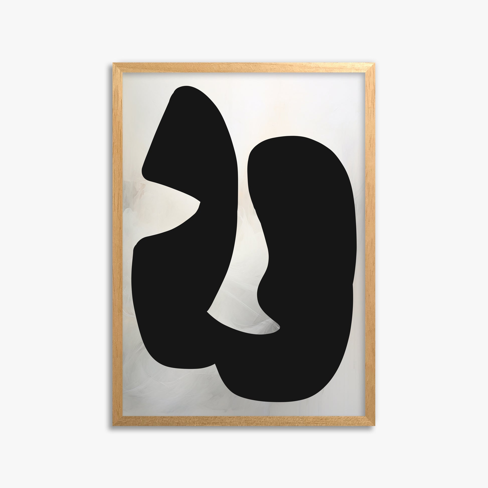 Twin Shadows, 50x70cm Framed Poster With Oak Frame
