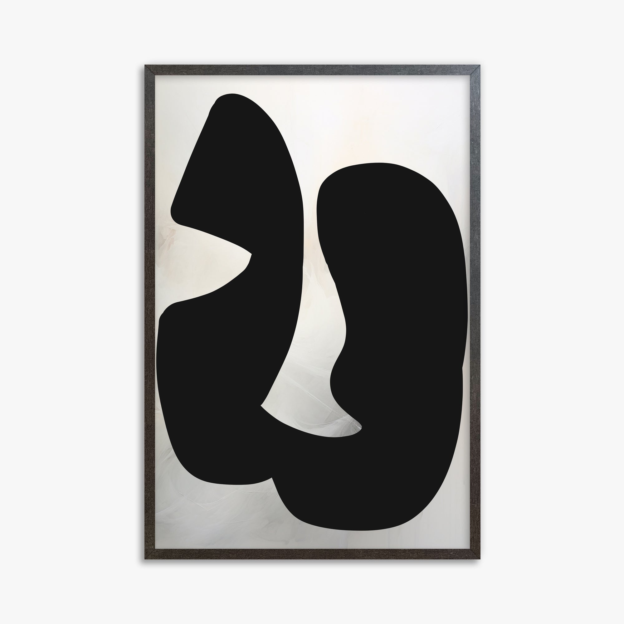 Twin Shadows, 61x91cm Framed Art Reproduction With Espresso Frame