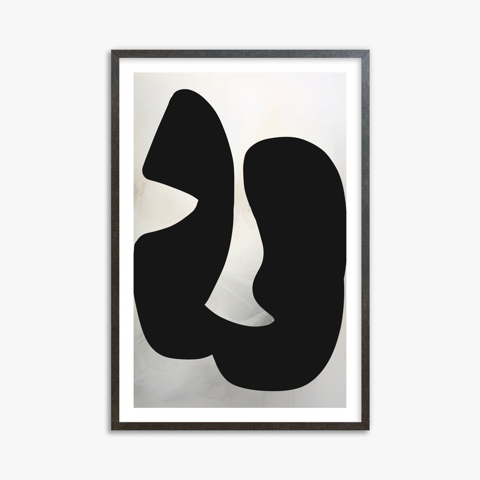 Twin Shadows, 61x91cm Framed Art Reproduction With Espresso Frame