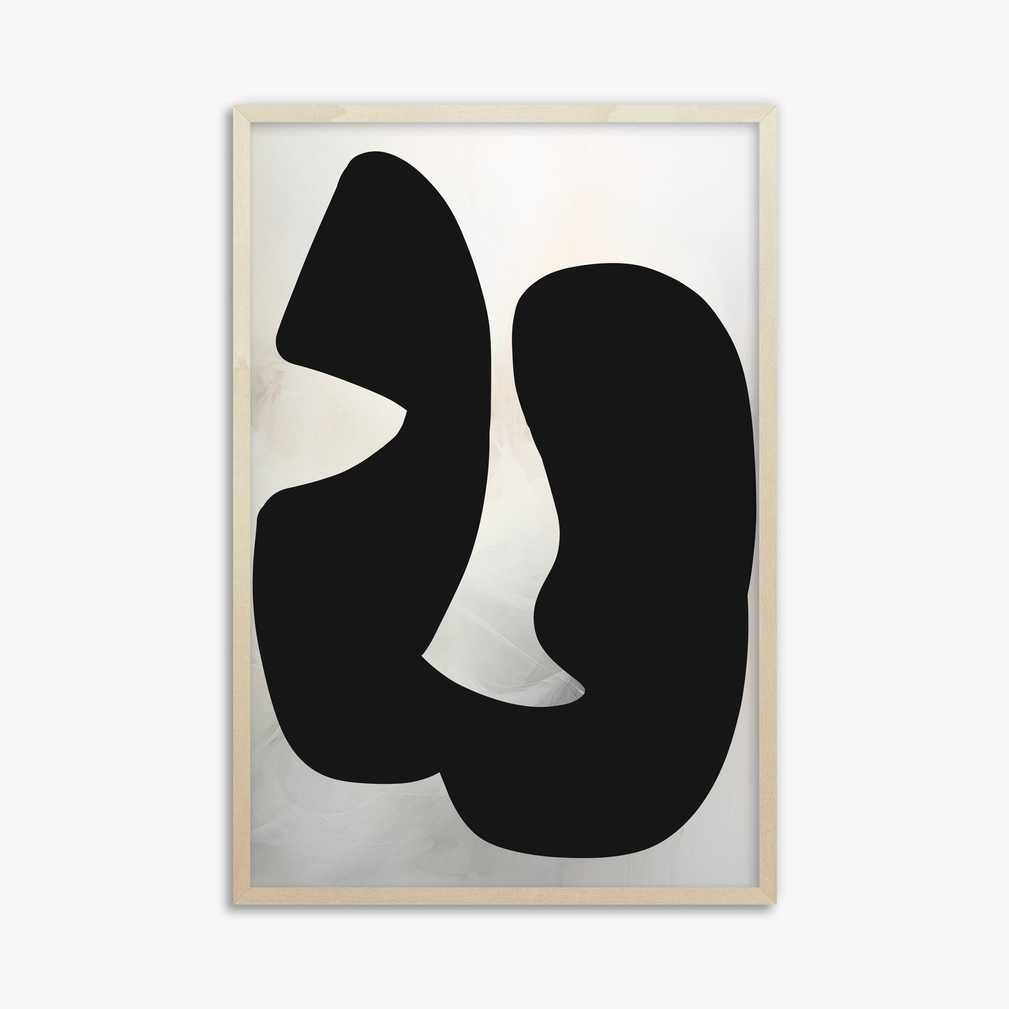 Twin Shadows, 61x91cm Framed Art Reproduction With Lime Wood Frame
