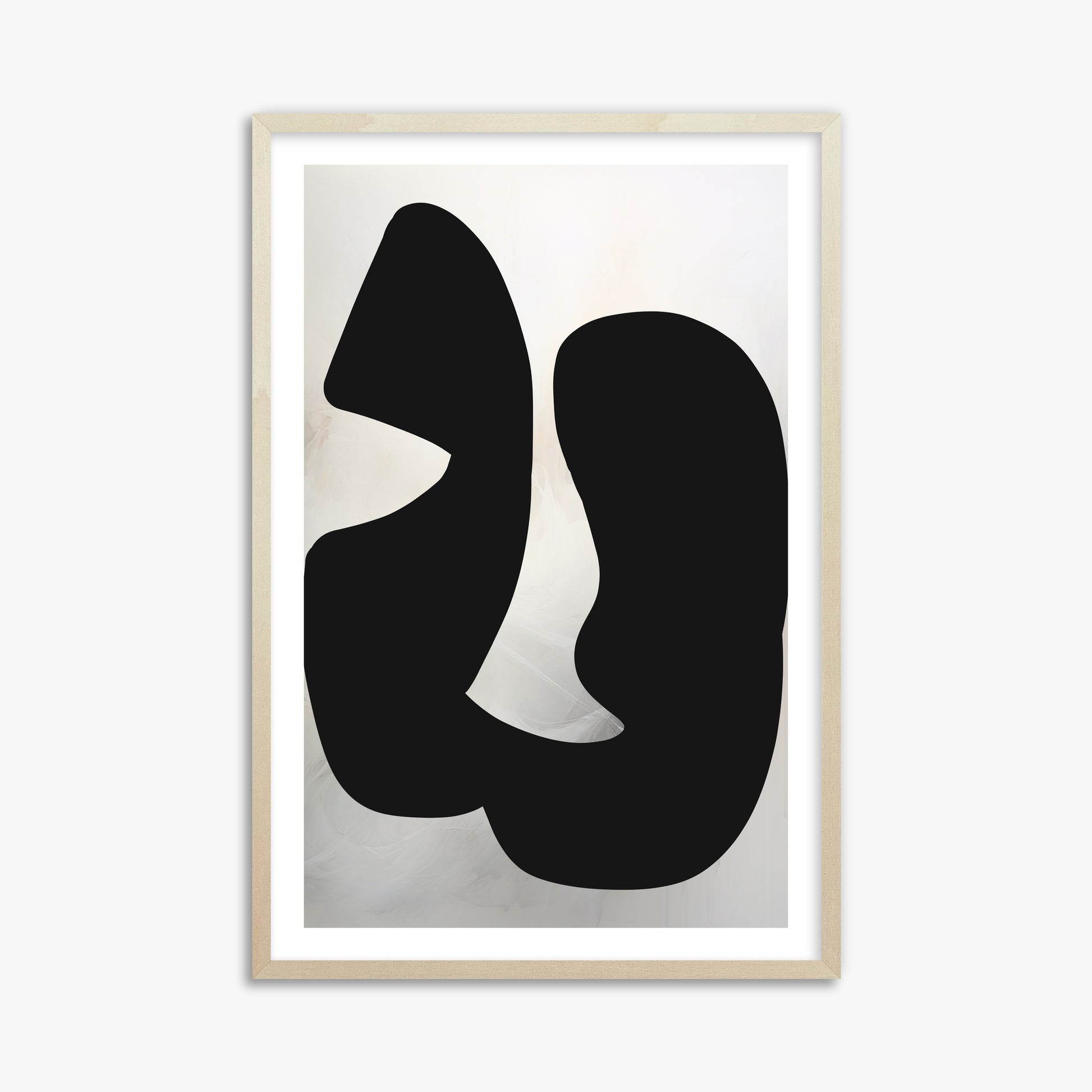 Twin Shadows, 61x91cm Framed Art Reproduction With Lime Wood Frame