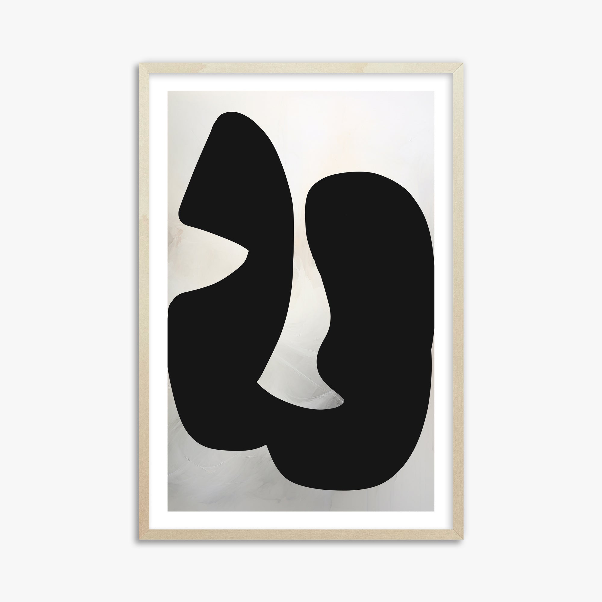 Twin Shadows, 61x91cm Framed Art Reproduction With Lime Wood Frame
