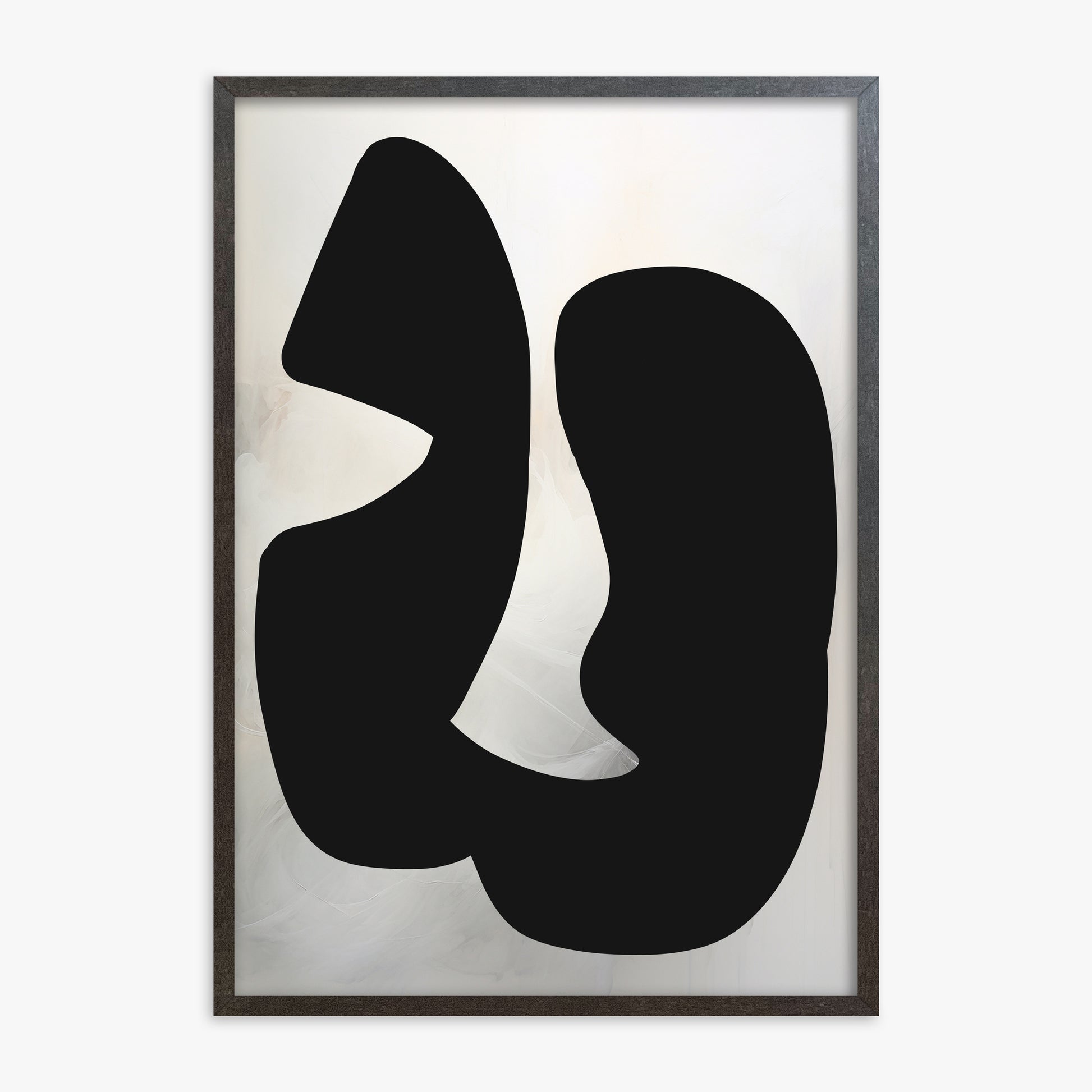 Twin Shadows, 70x100cm Framed Art Reproduction With Espresso Frame
