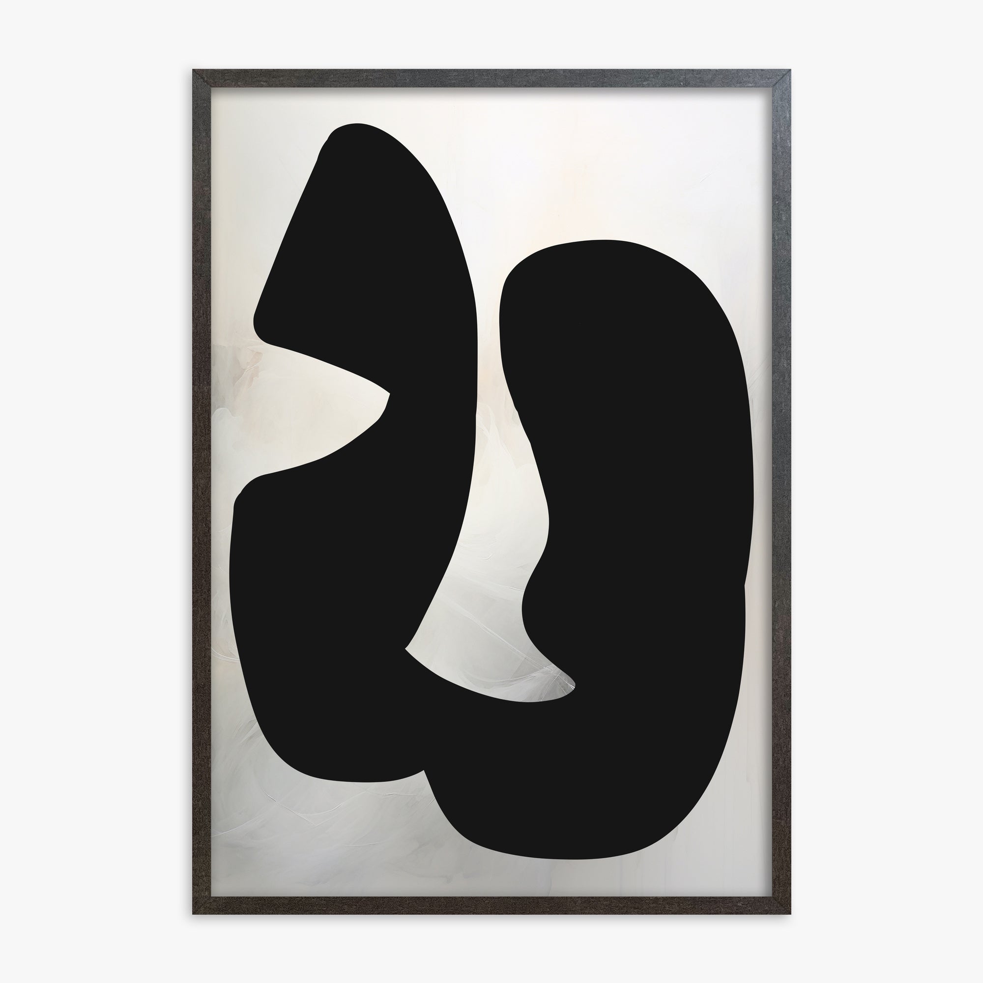 Twin Shadows, 70x100cm Framed Art Reproduction With Espresso Frame