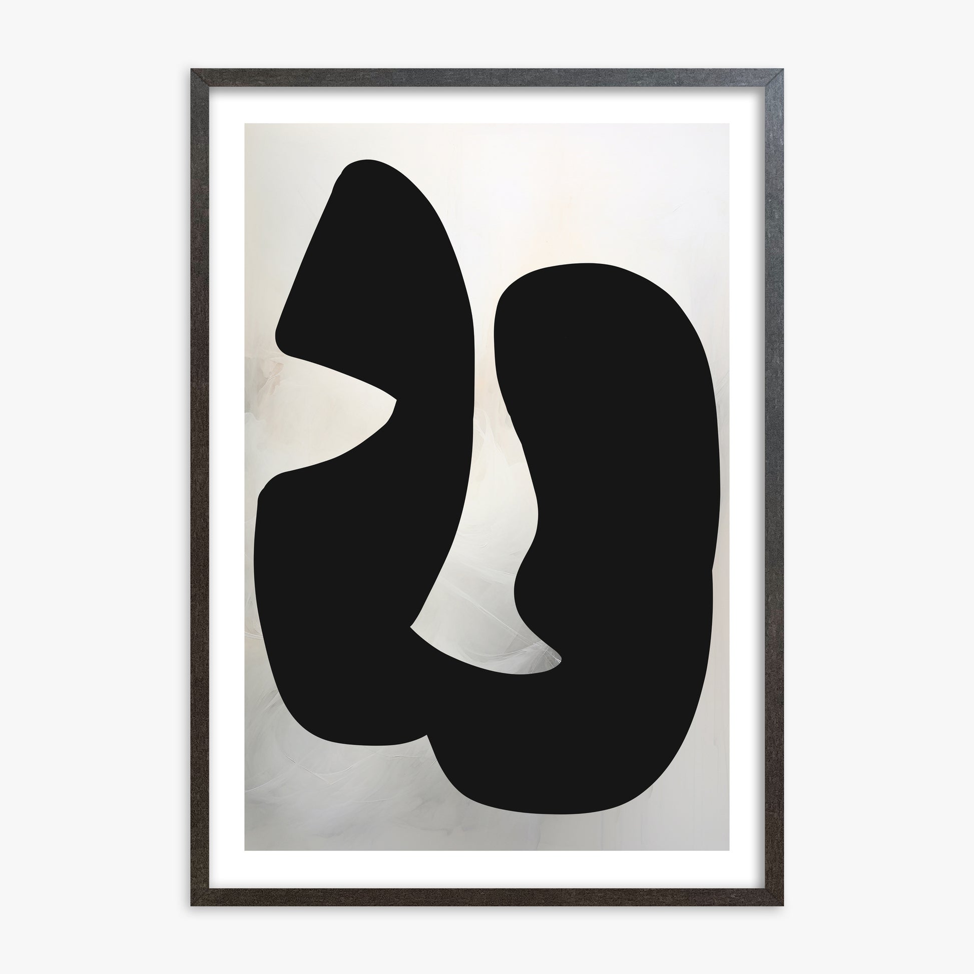 Twin Shadows, 70x100cm Framed Art Reproduction With Espresso Frame