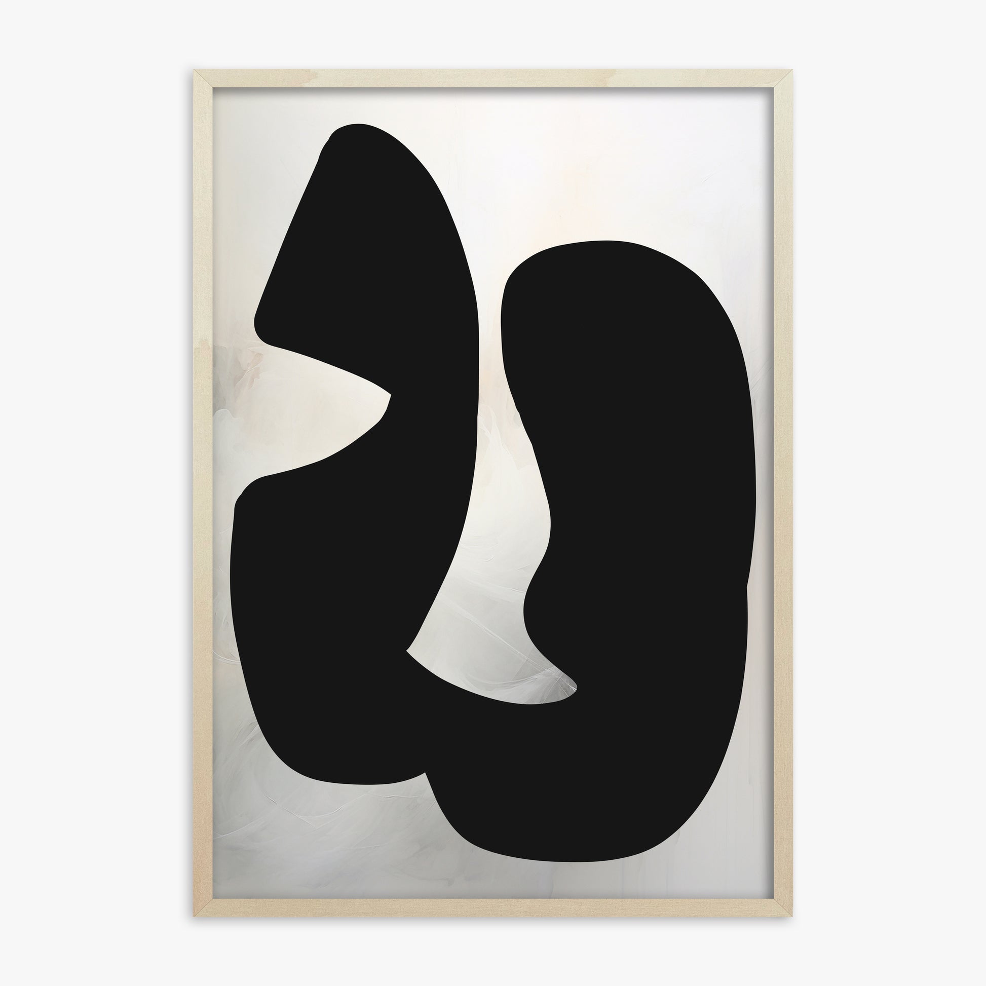 Twin Shadows, 70x100cm Framed Art Reproduction With Lime Wood Frame