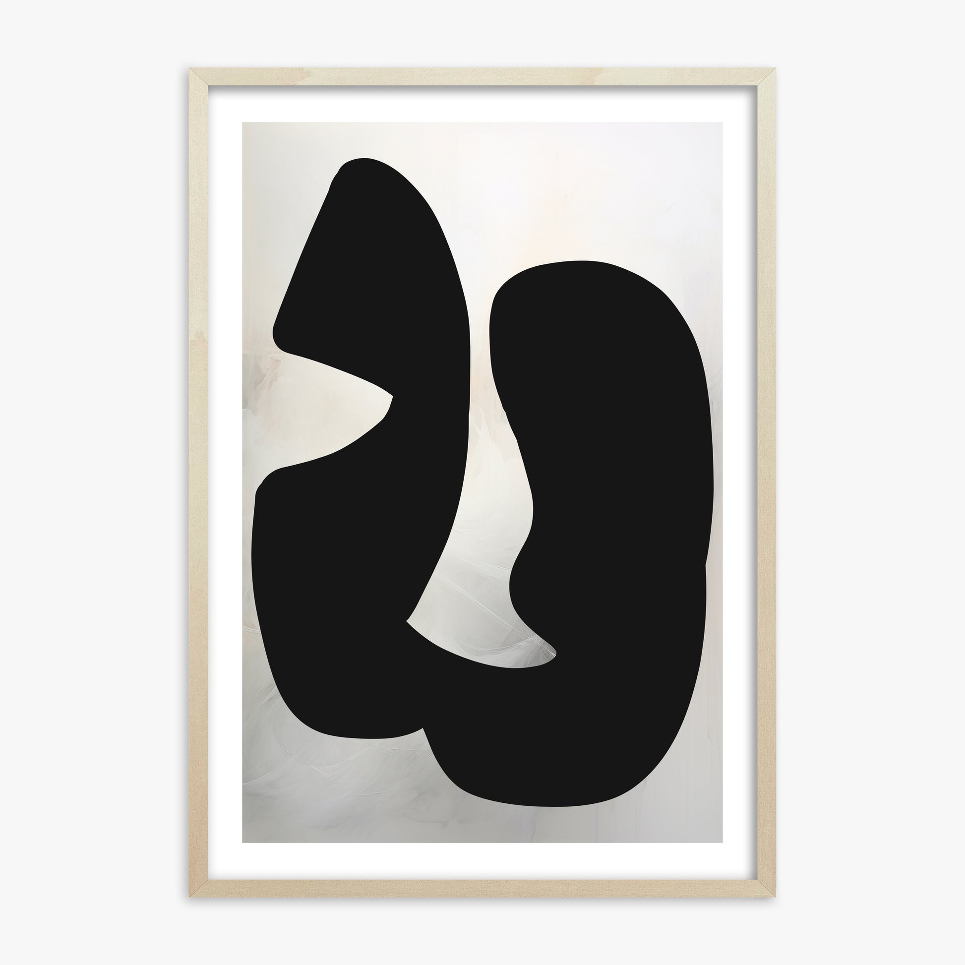 Twin Shadows, 70x100cm Framed Art Reproduction With Lime Wood Frame