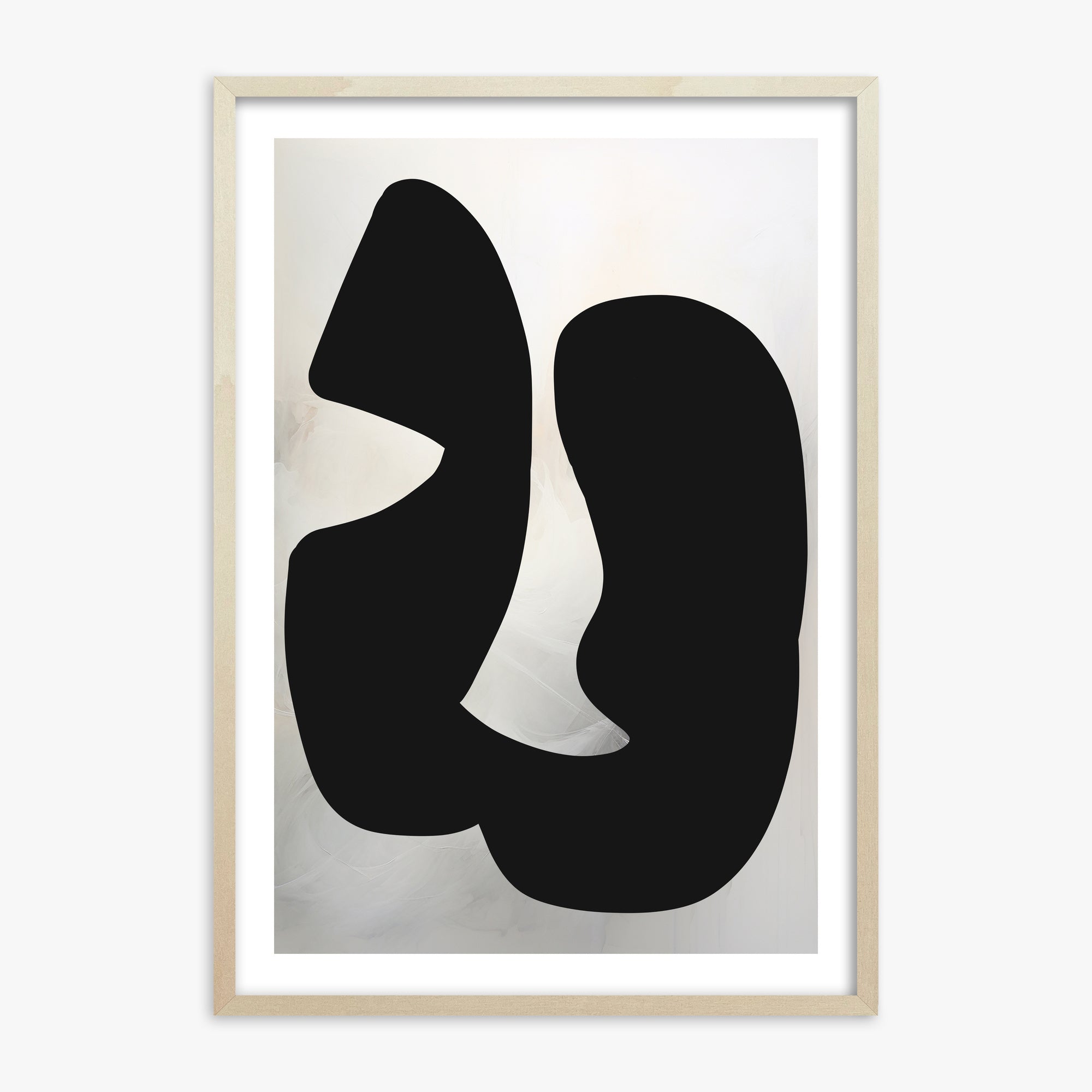 Twin Shadows, 70x100cm Framed Art Reproduction With Lime Wood Frame