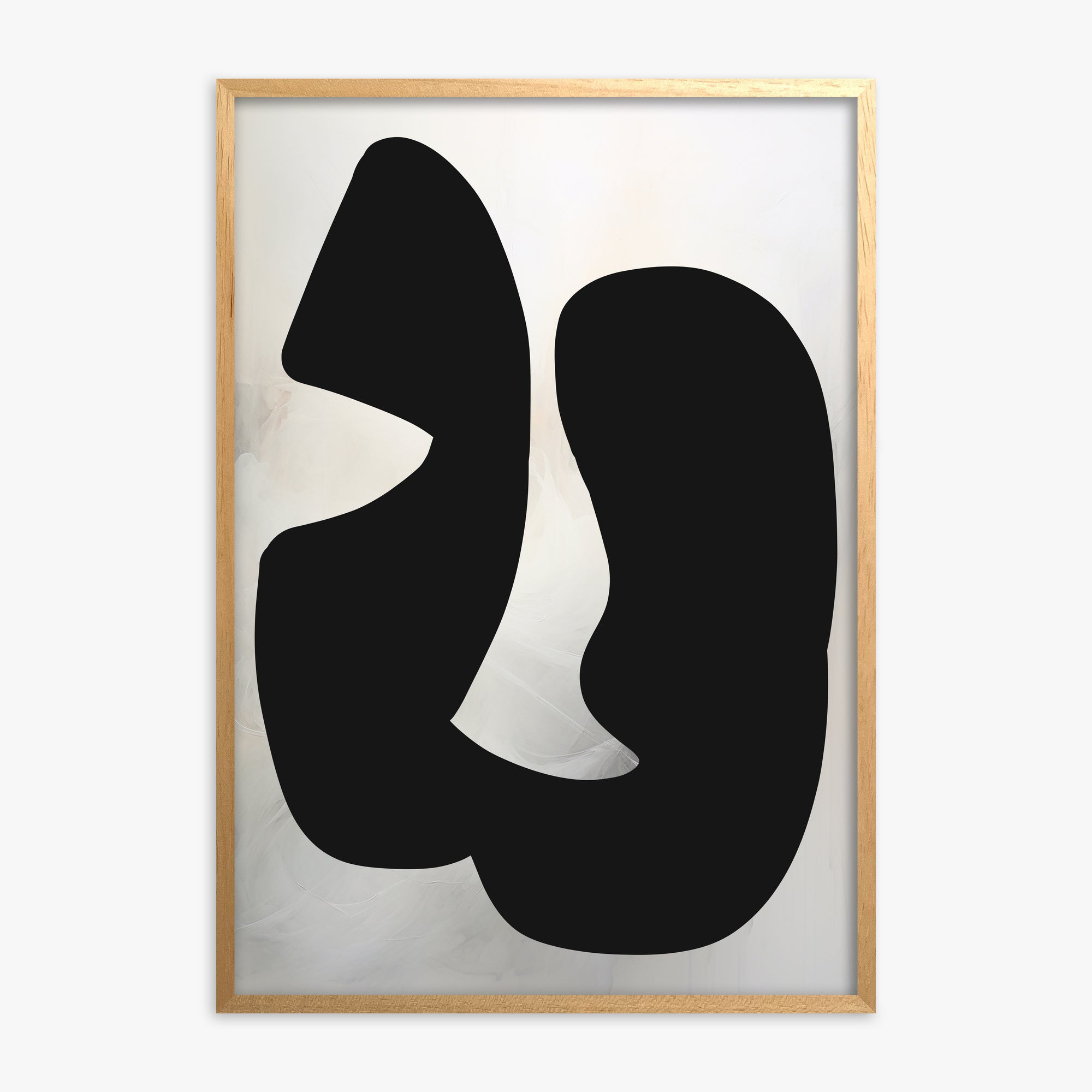 Twin Shadows, Oak Framed Poster With Oak Frame