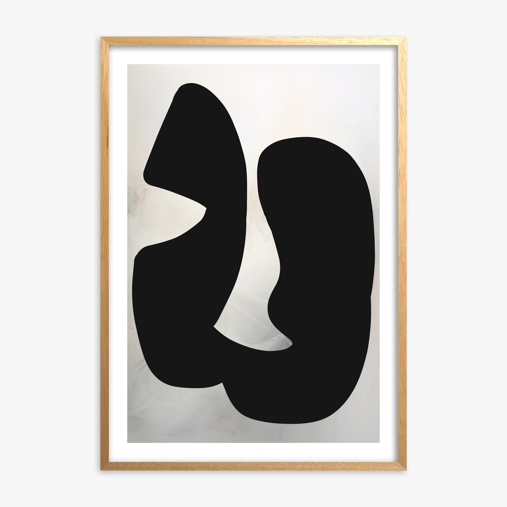 Twin Shadows, Oak Framed Poster With Oak Frame