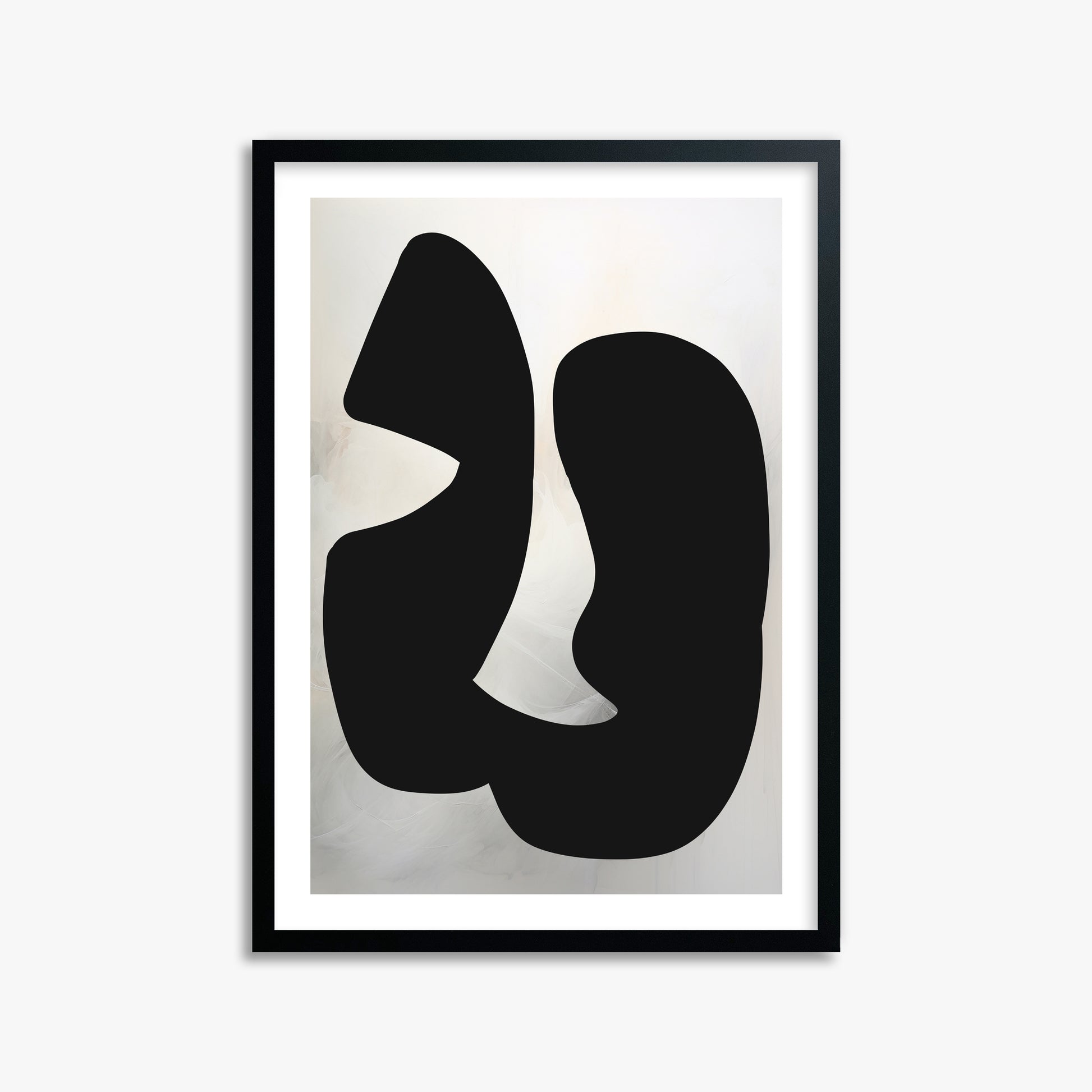 Twin Shadows, 50x70cm Black Framed Art Reproduction
