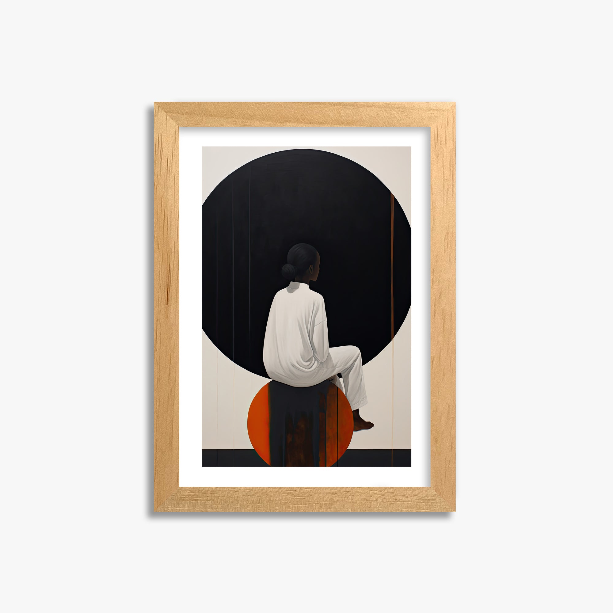 Contemplative Horizon, 21x30cm Oak Framed Art Reproduction