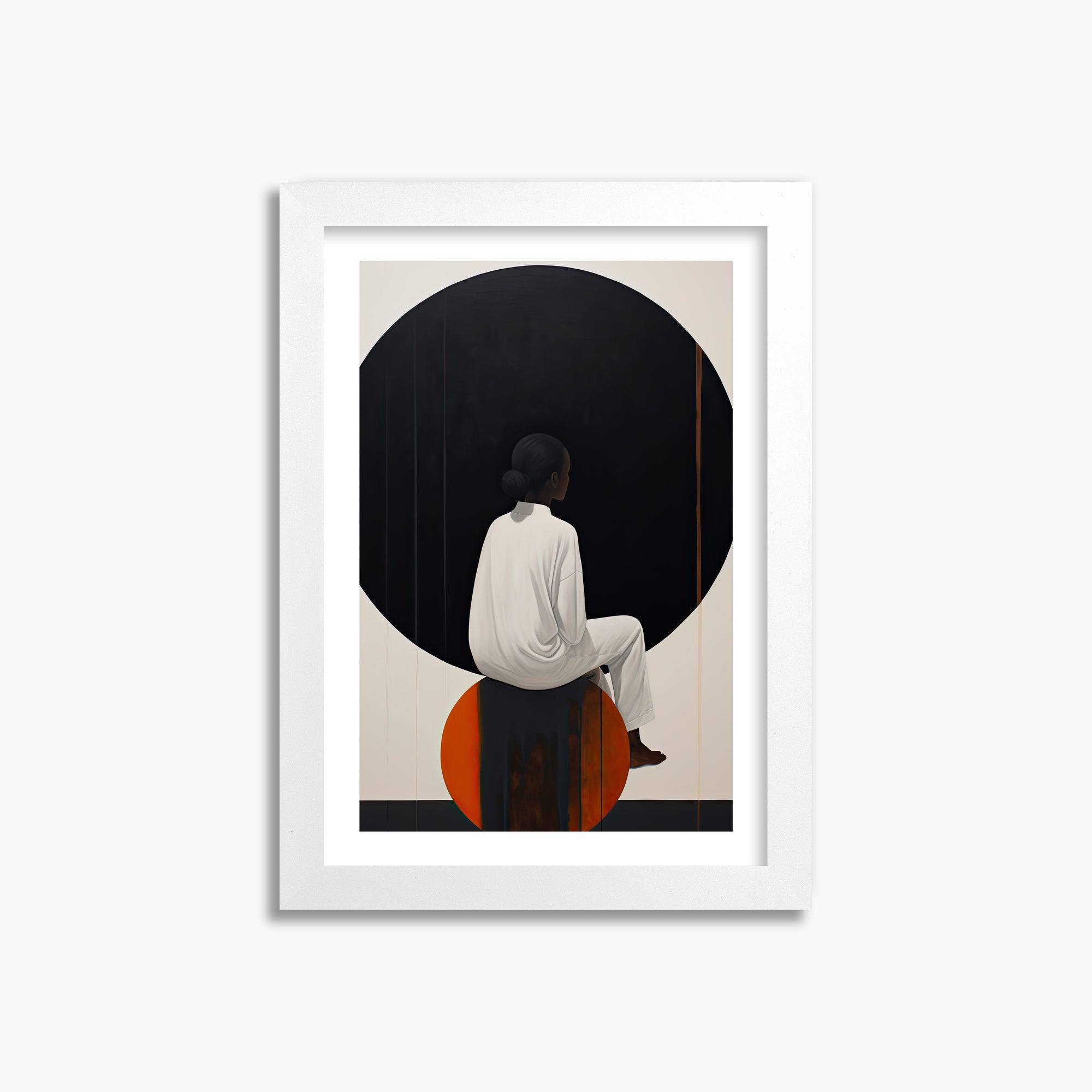 Contemplative Horizon, 21x30cm Whitek Framed Art Reproduction