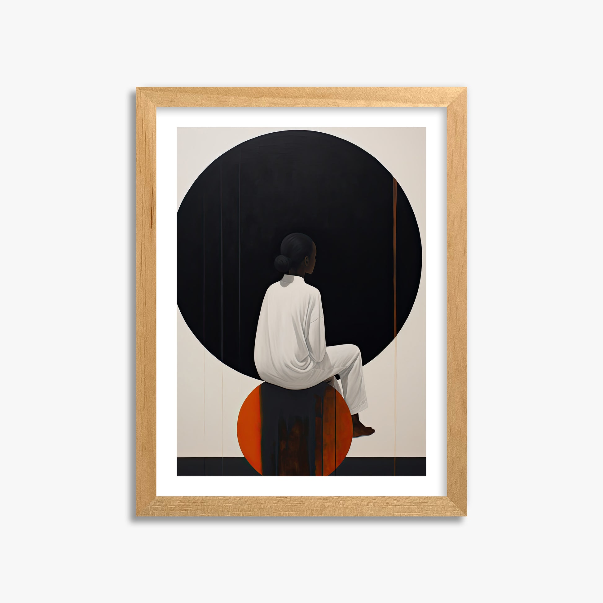 Contemplative Horizon, 30x40cm Oak Framed Art Reproduction