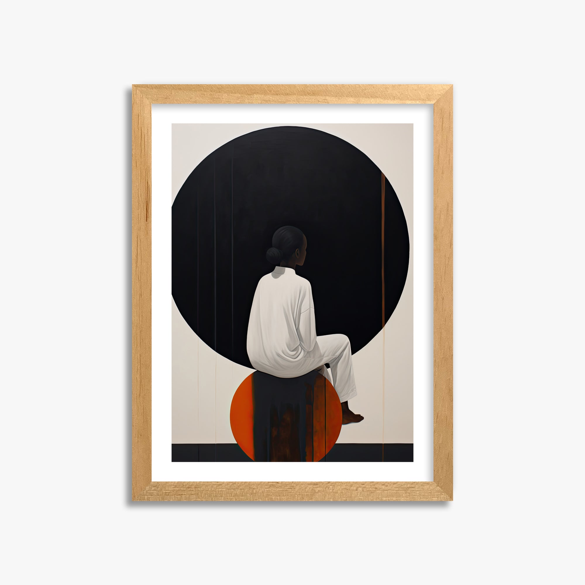 Contemplative Horizon, 30x40cm Oak Framed Art Reproduction