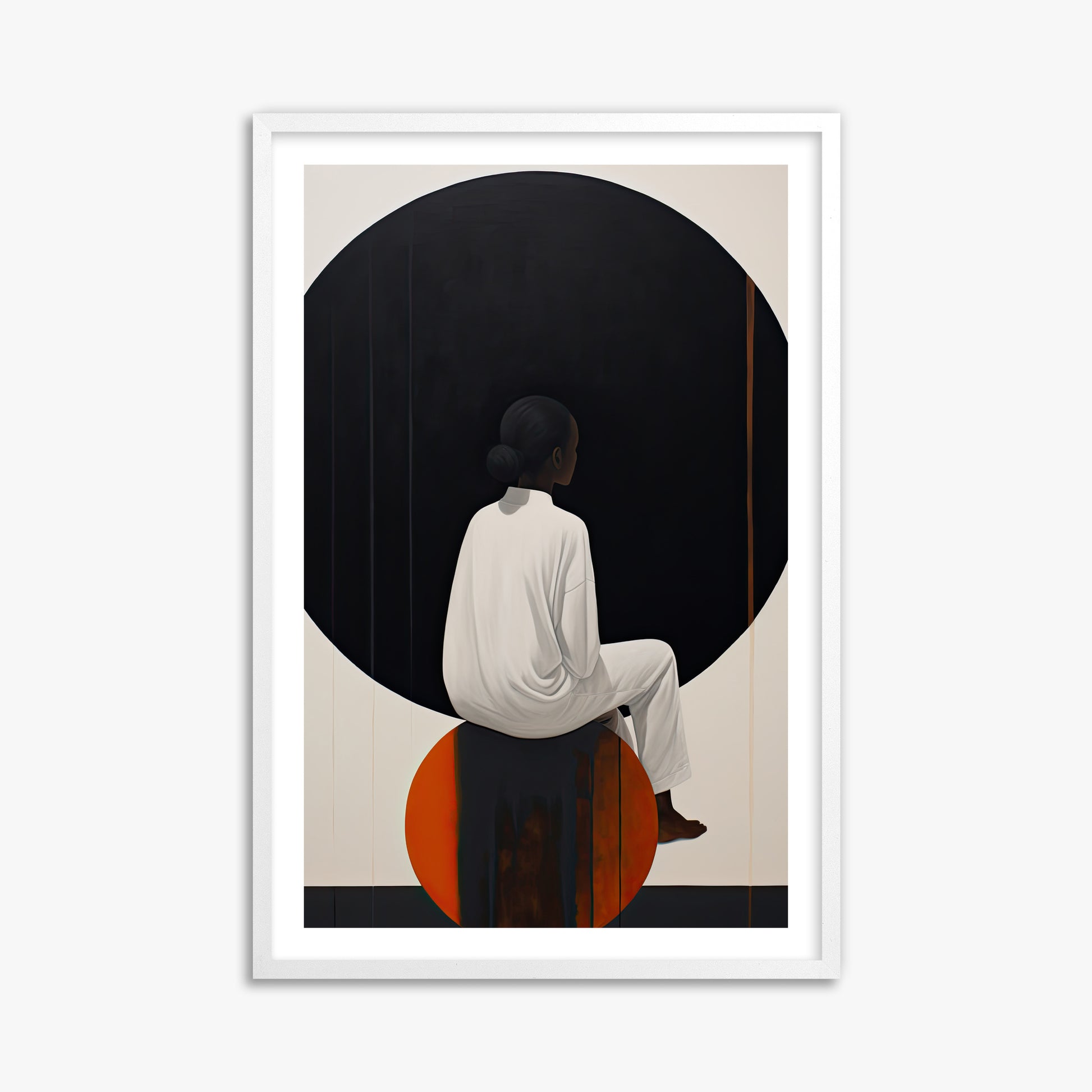 Contemplative Horizon, 61x91cm Whitek Framed Art Reproduction