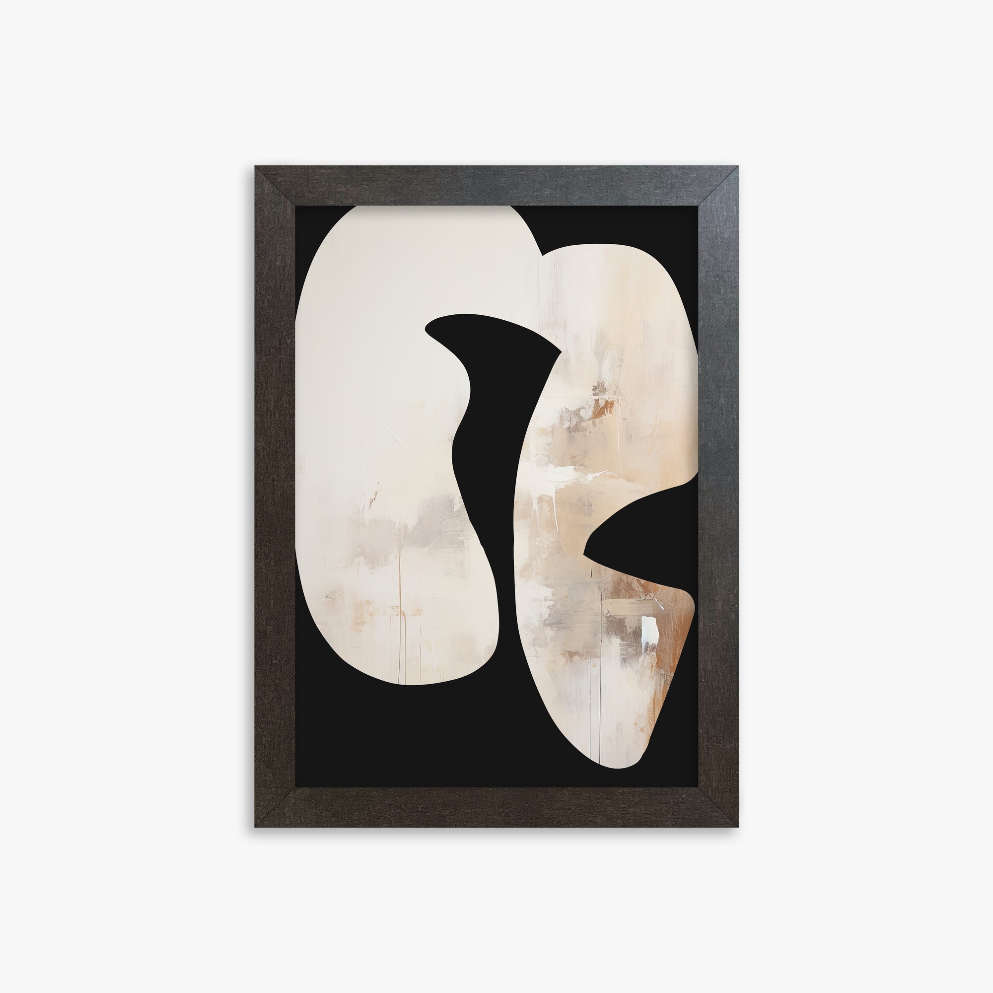 Ethereal Harmony, 21x30cm Framed Art Reproduction With Espresso Frame
