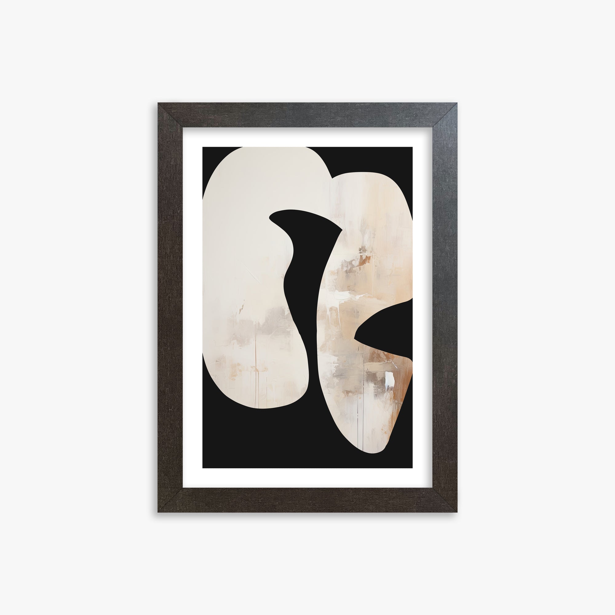 Ethereal Harmony, 21x30cm Framed Art Reproduction With Espresso Frame