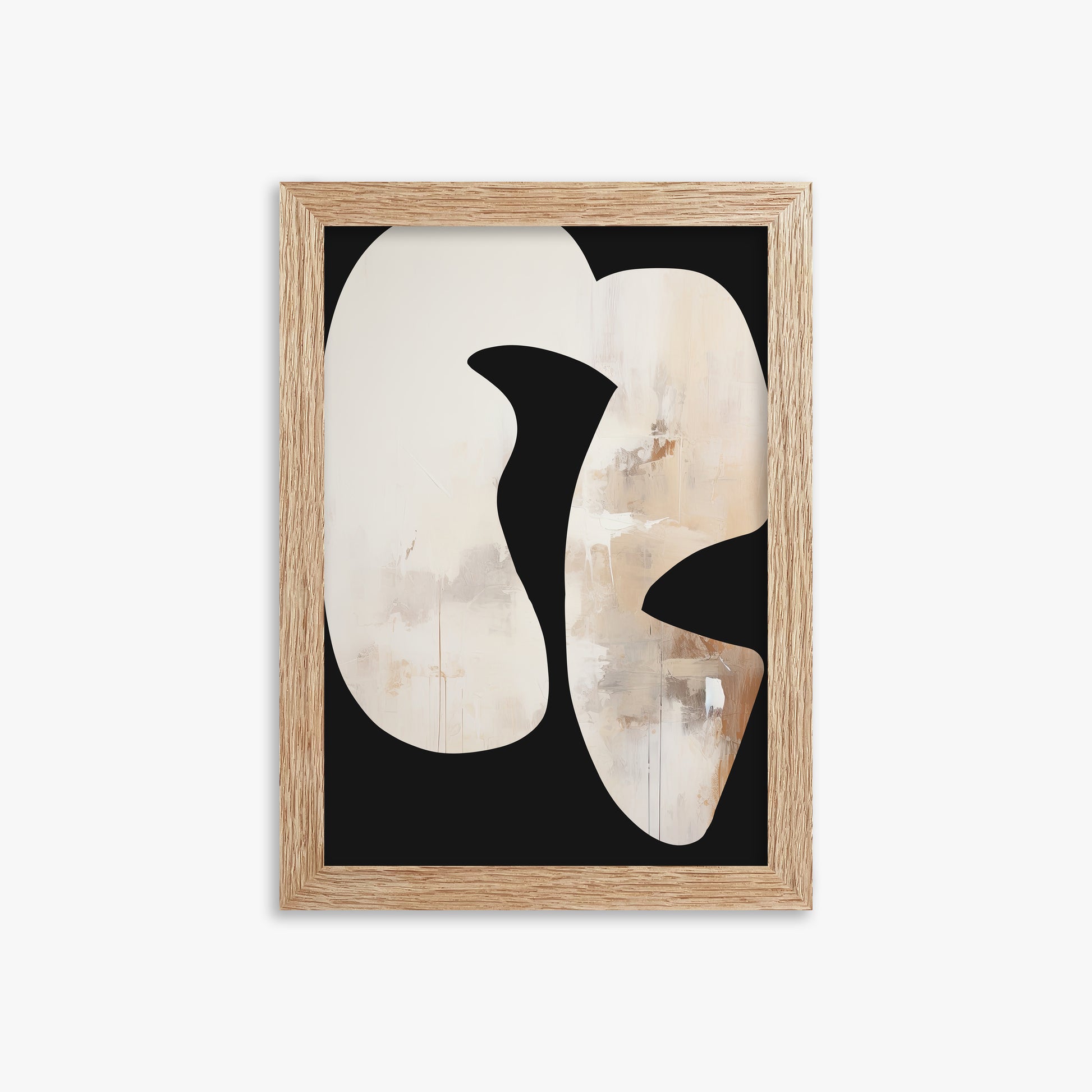 Ethereal Harmony, 21x30cm Framed Art Reproduction With Raw Oak Frame