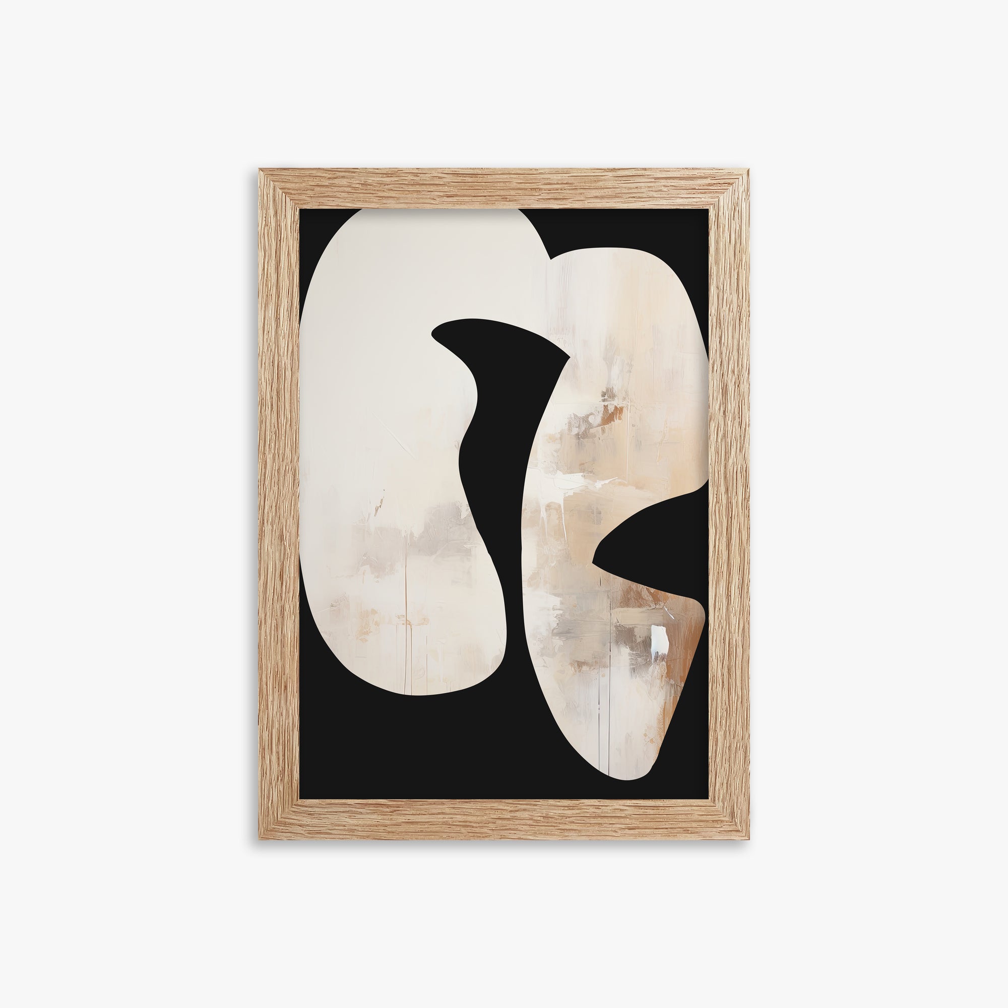 Ethereal Harmony, 21x30cm Framed Art Reproduction With Raw Oak Frame