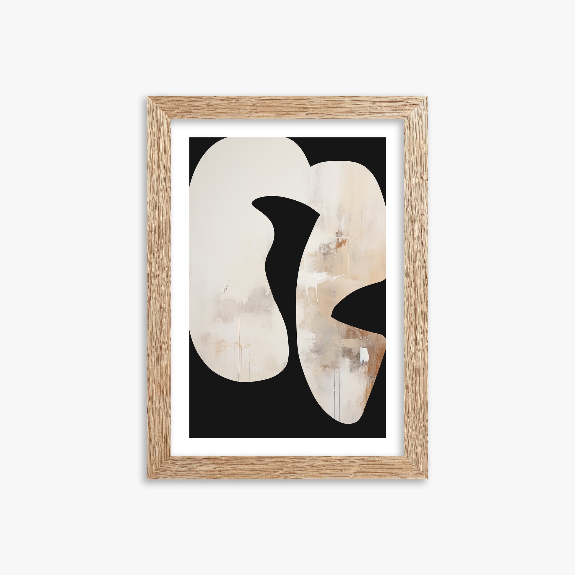 Ethereal Harmony, 21x30cm Framed Art Reproduction With Raw Oak Frame
