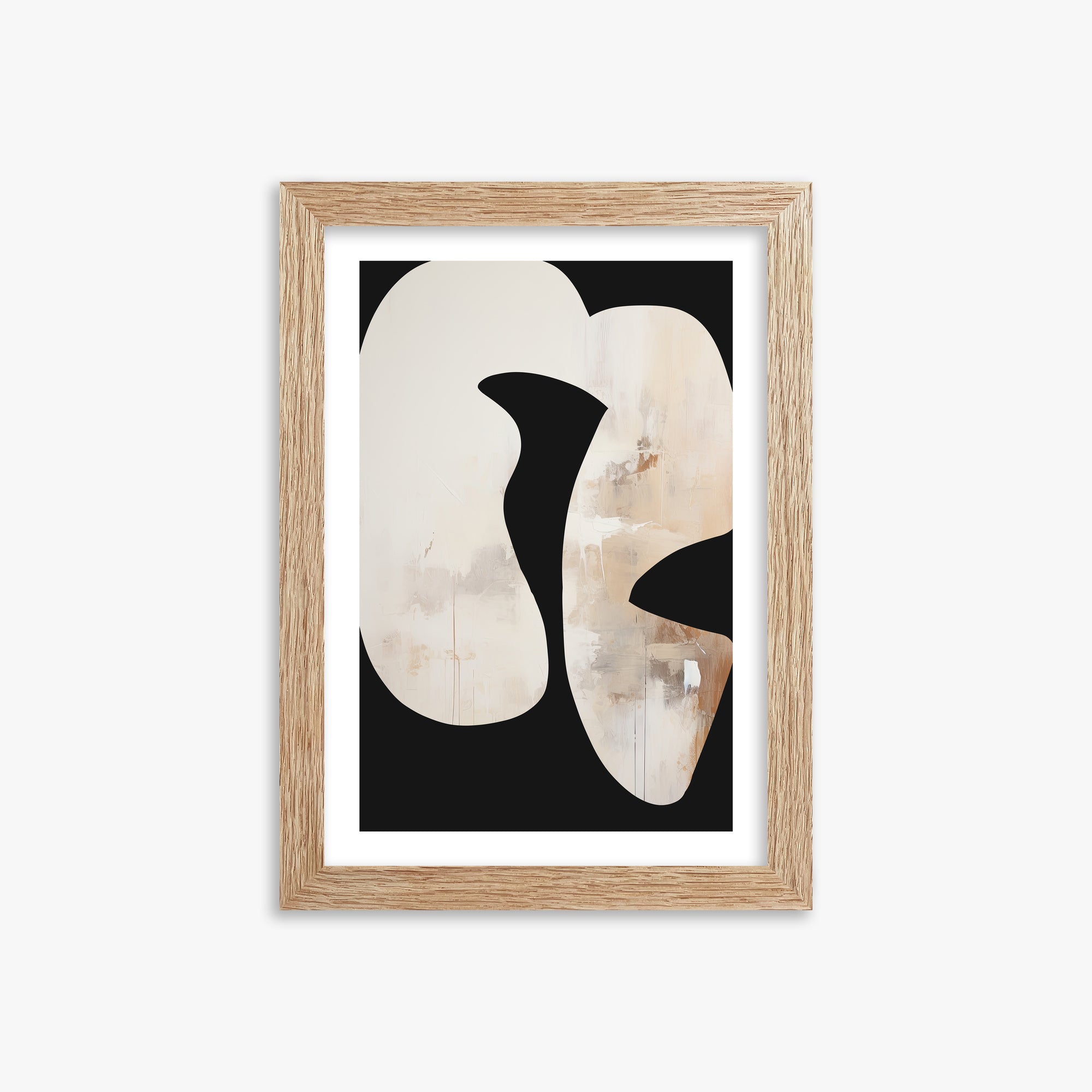 Ethereal Harmony, 21x30cm Framed Art Reproduction With Raw Oak Frame