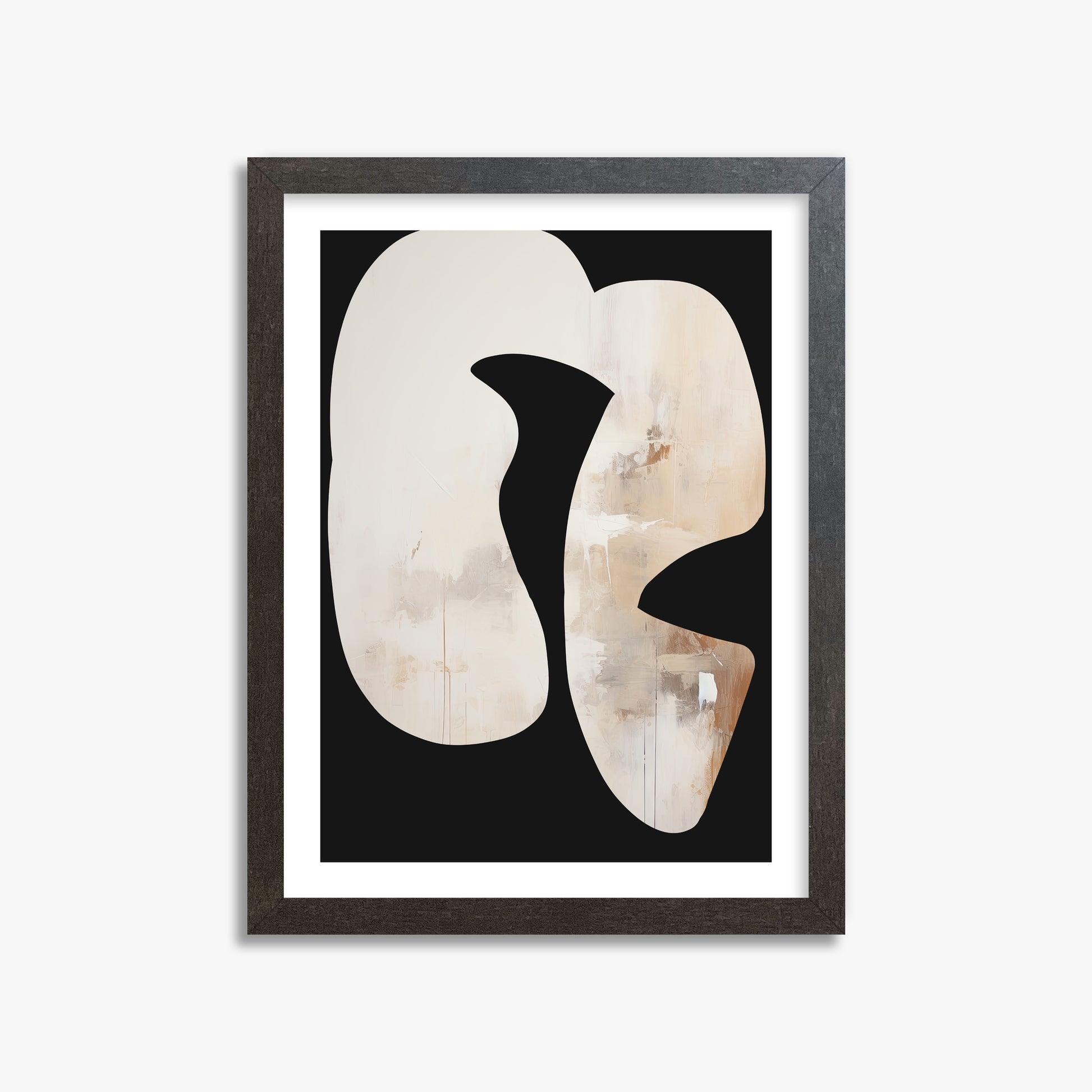 Ethereal Harmony, 30x40cm Framed Art Reproduction With Espresso Frame