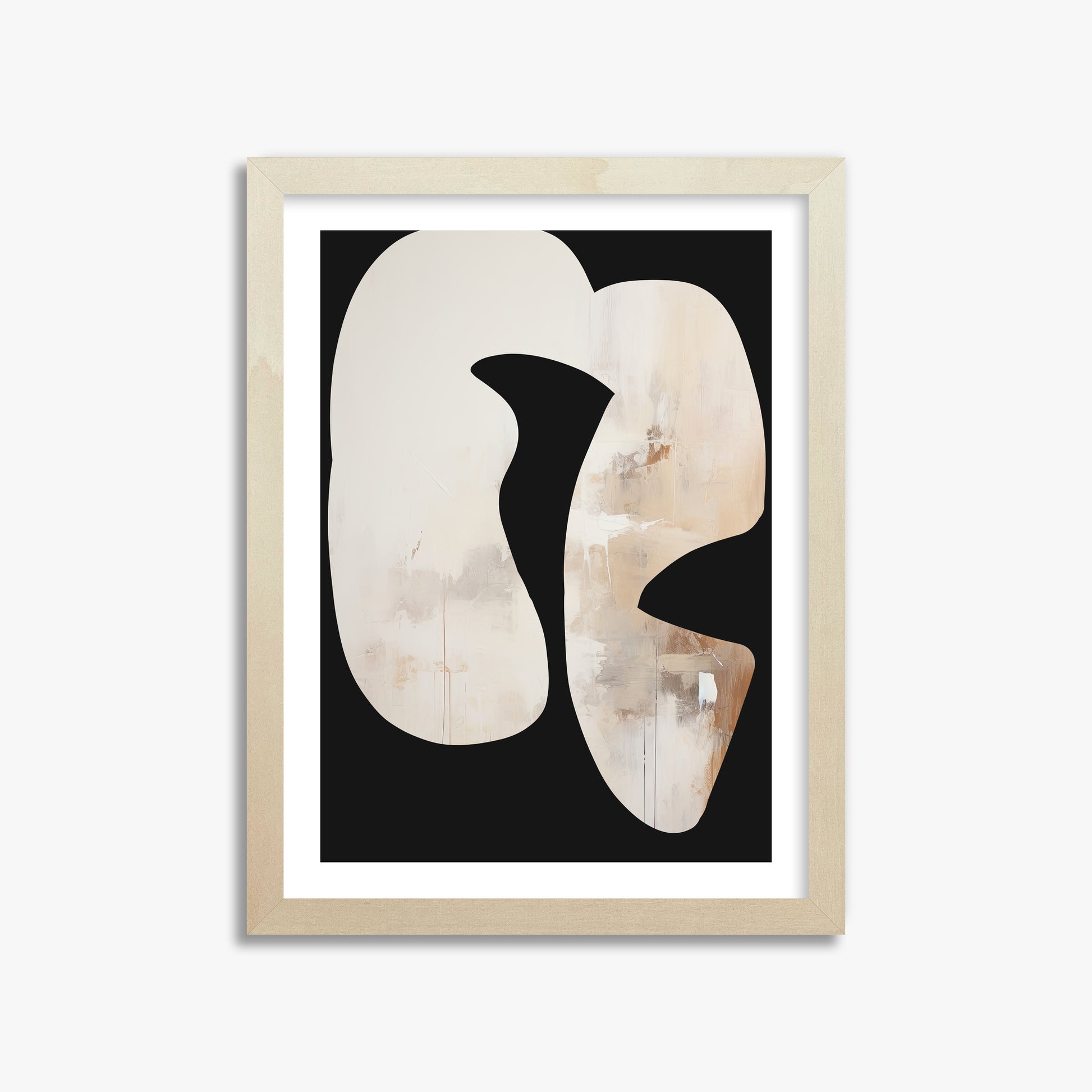Ethereal Harmony, 30x40cm Framed Art Reproduction With Lime Wood Frame