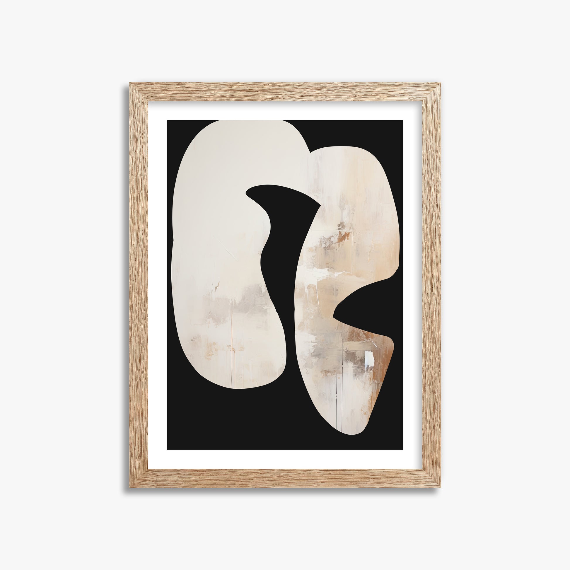 Ethereal Harmony, 30x40cm Framed Art Reproduction With Raw Oak Frame