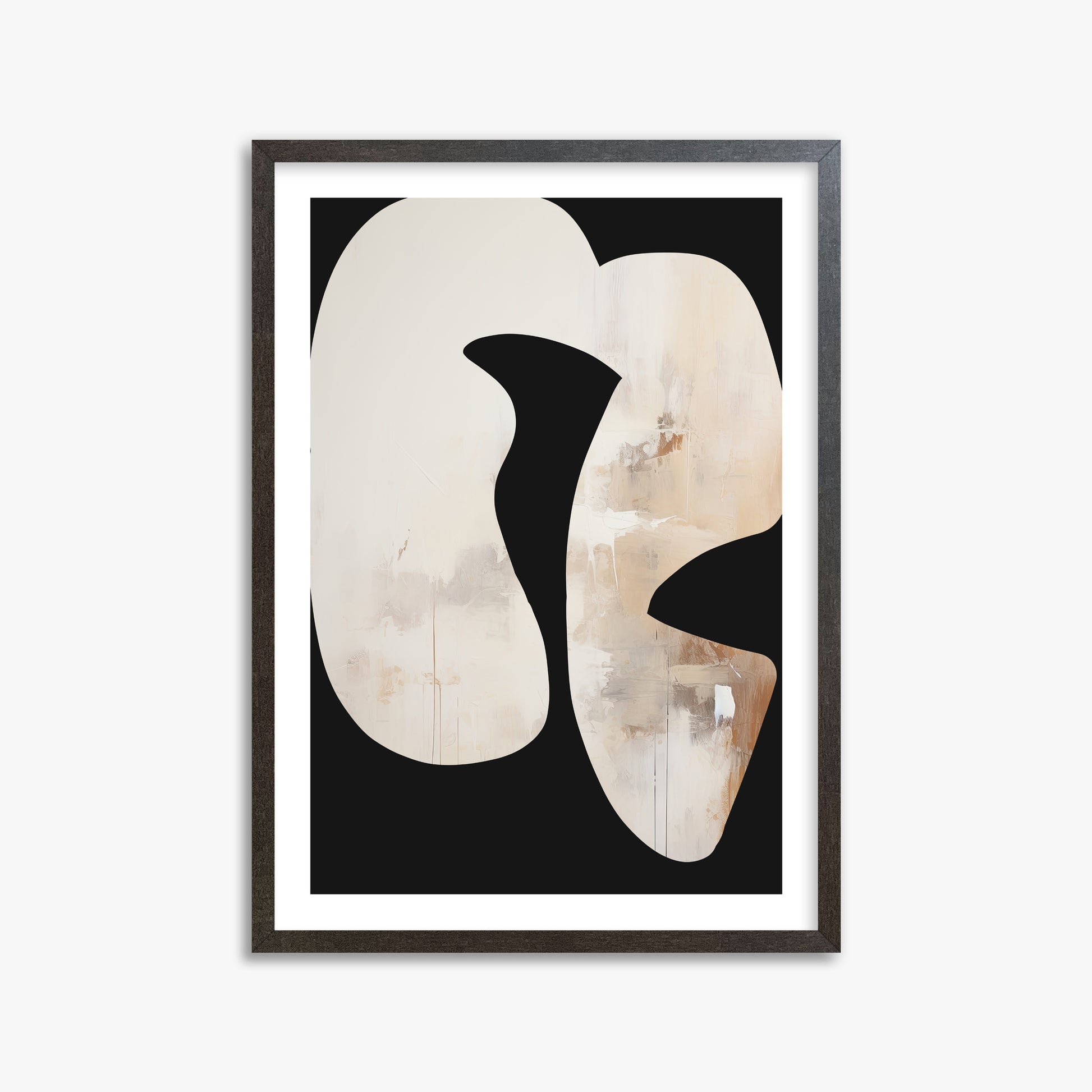 Ethereal Harmony, 50x70cm Framed Art Reproduction With Espresso Frame