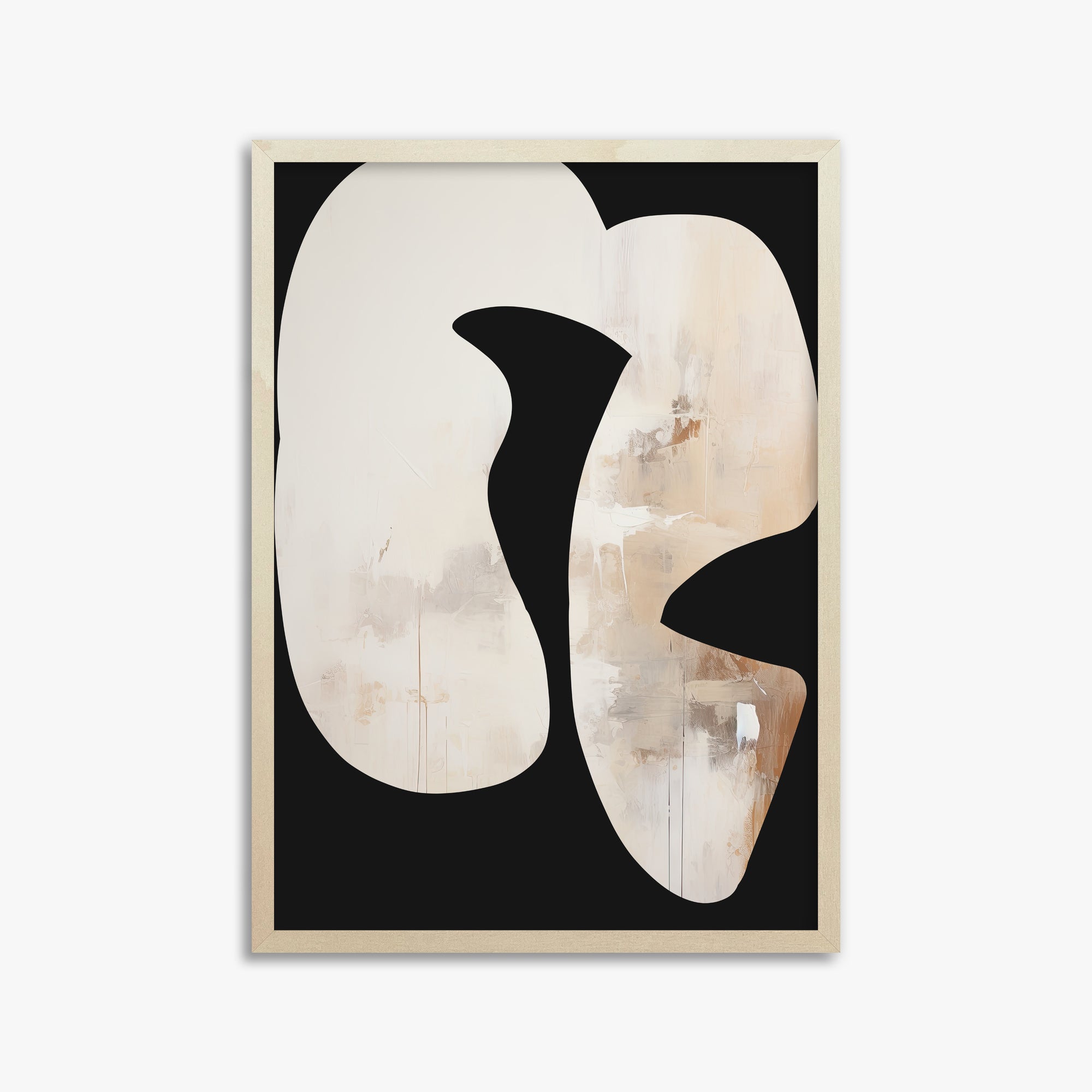 Ethereal Harmony, 50x70cm Framed Art Reproduction With Lime Wood Frame
