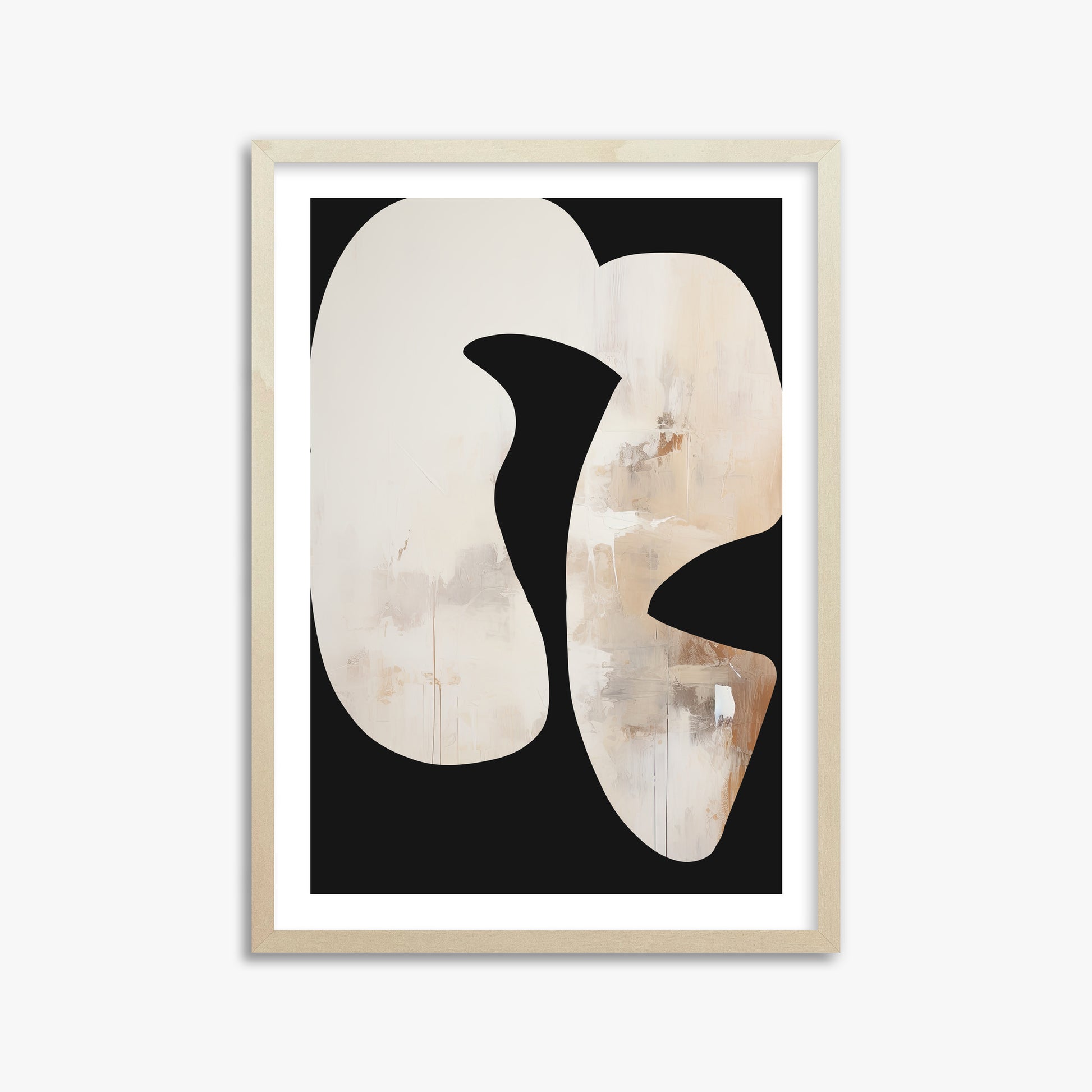 Ethereal Harmony, 50x70cm Framed Art Reproduction With Lime Wood Frame
