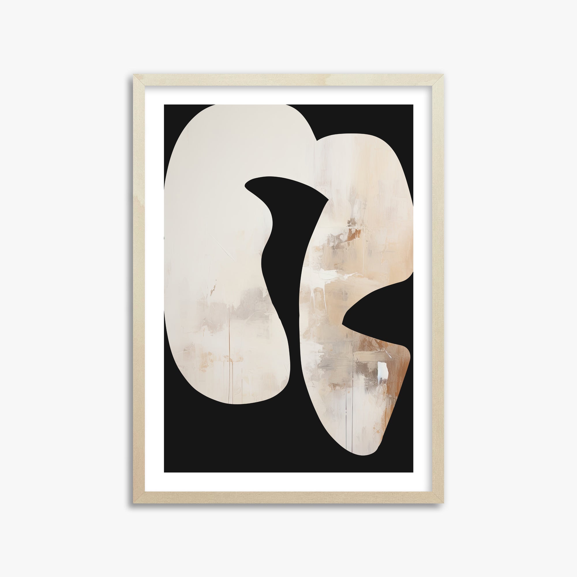Ethereal Harmony, 50x70cm Framed Art Reproduction With Lime Wood Frame