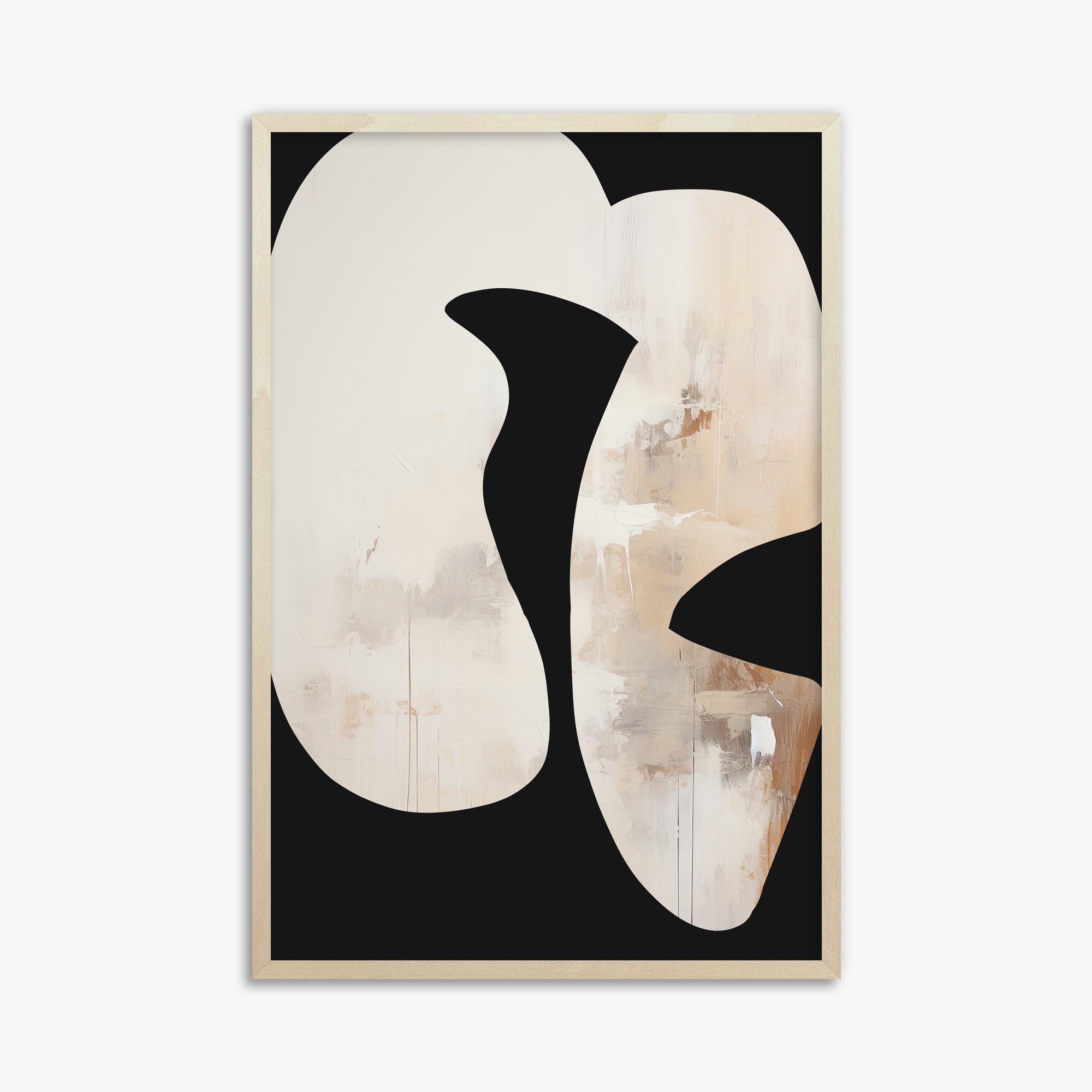 Ethereal Harmony, 61x91cm Framed Art Reproduction With Lime Wood Frame