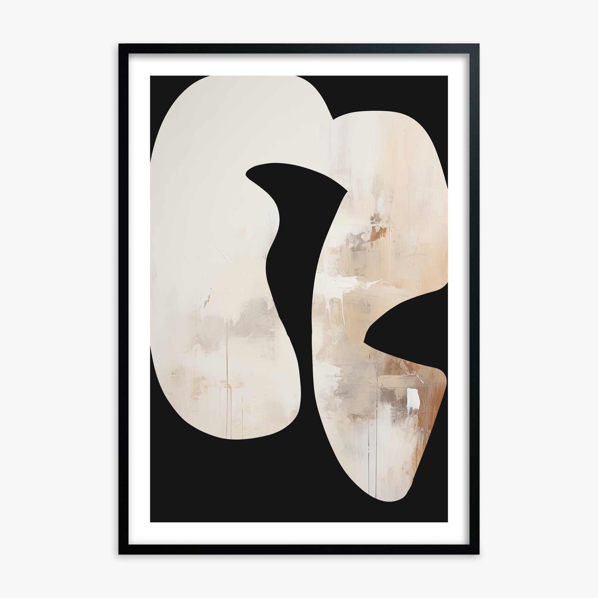 Ethereal Harmony, Black Framed Poster With Black Frame