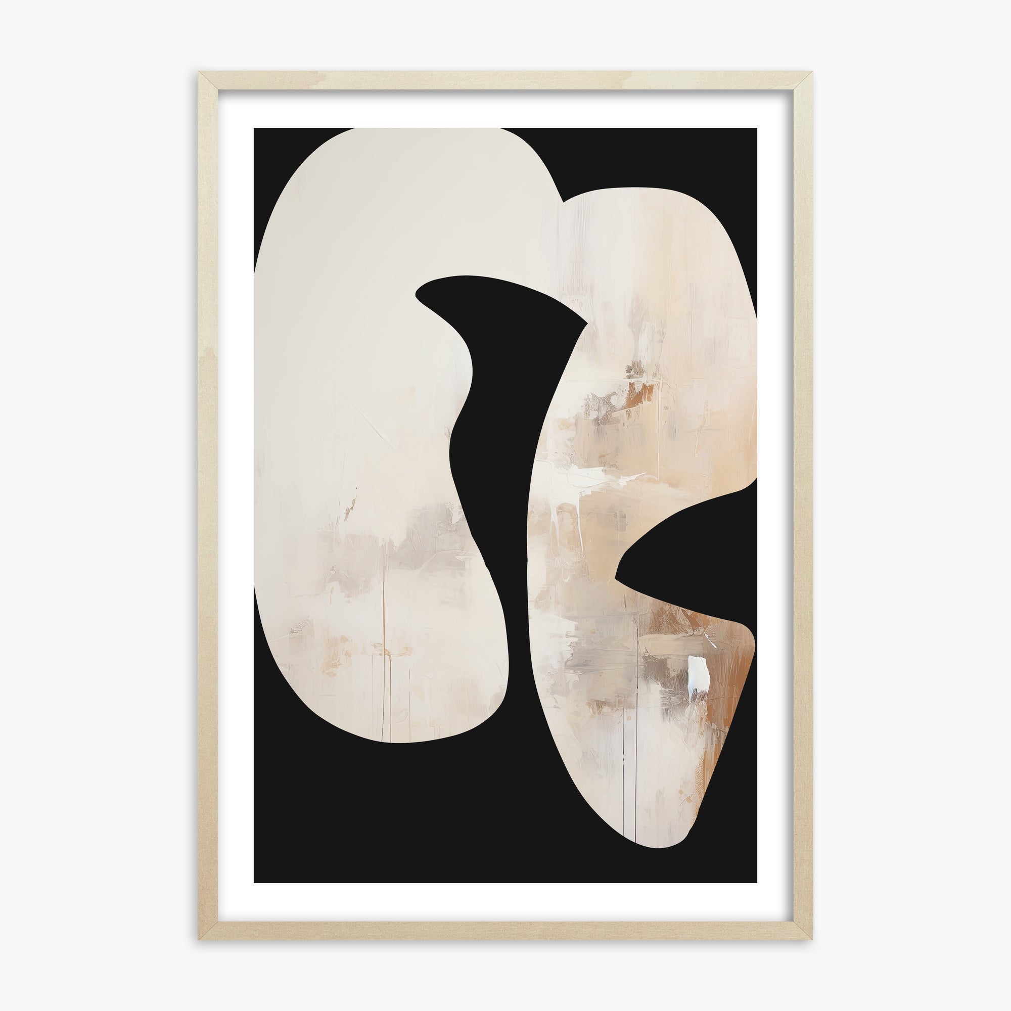 Ethereal Harmony, 70x100cm Framed Art Reproduction With Lime Wood Frame