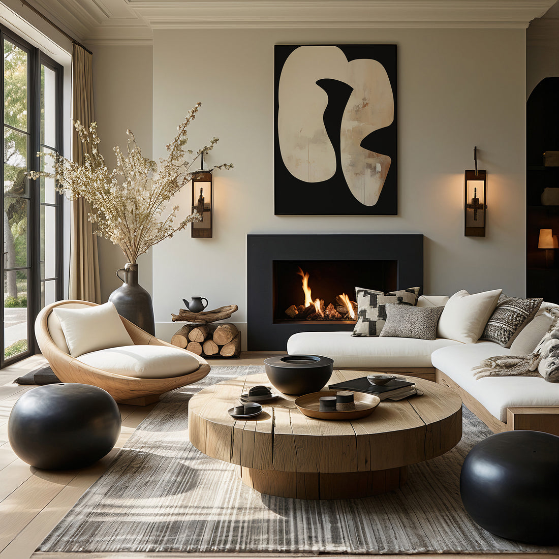 Ethereal Harmony, 50x70cm Framed Poster With Black Frame