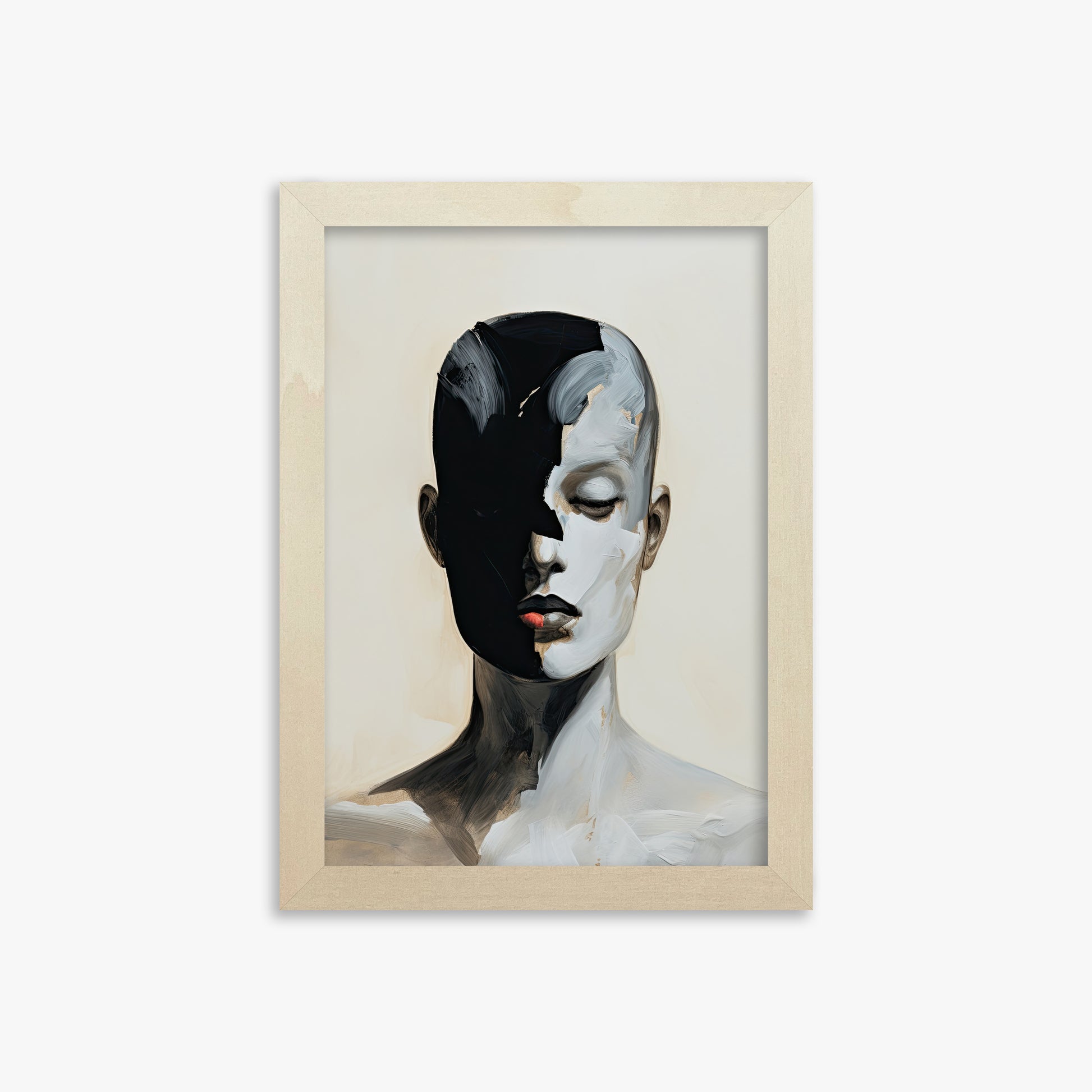 Masked Echo, 21x30cm Framed Art Reproduction With Lime Wood Frame