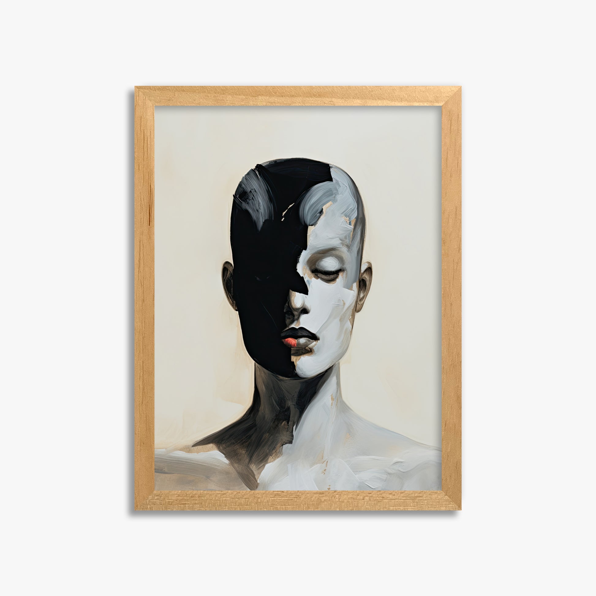 Masked Echo, 30x40cm Framed Poster With Oak Frame