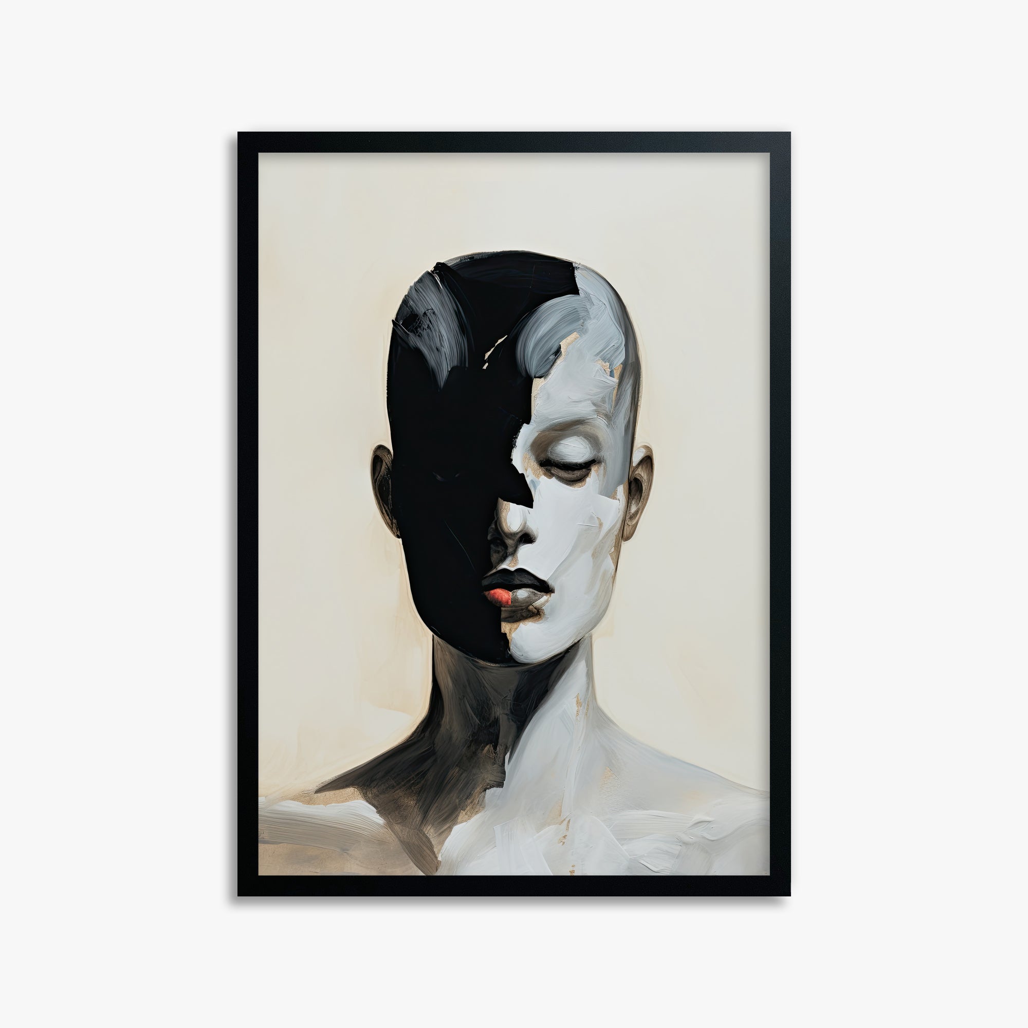 Masked Echo, 50x70cm Framed Poster With Black Frame