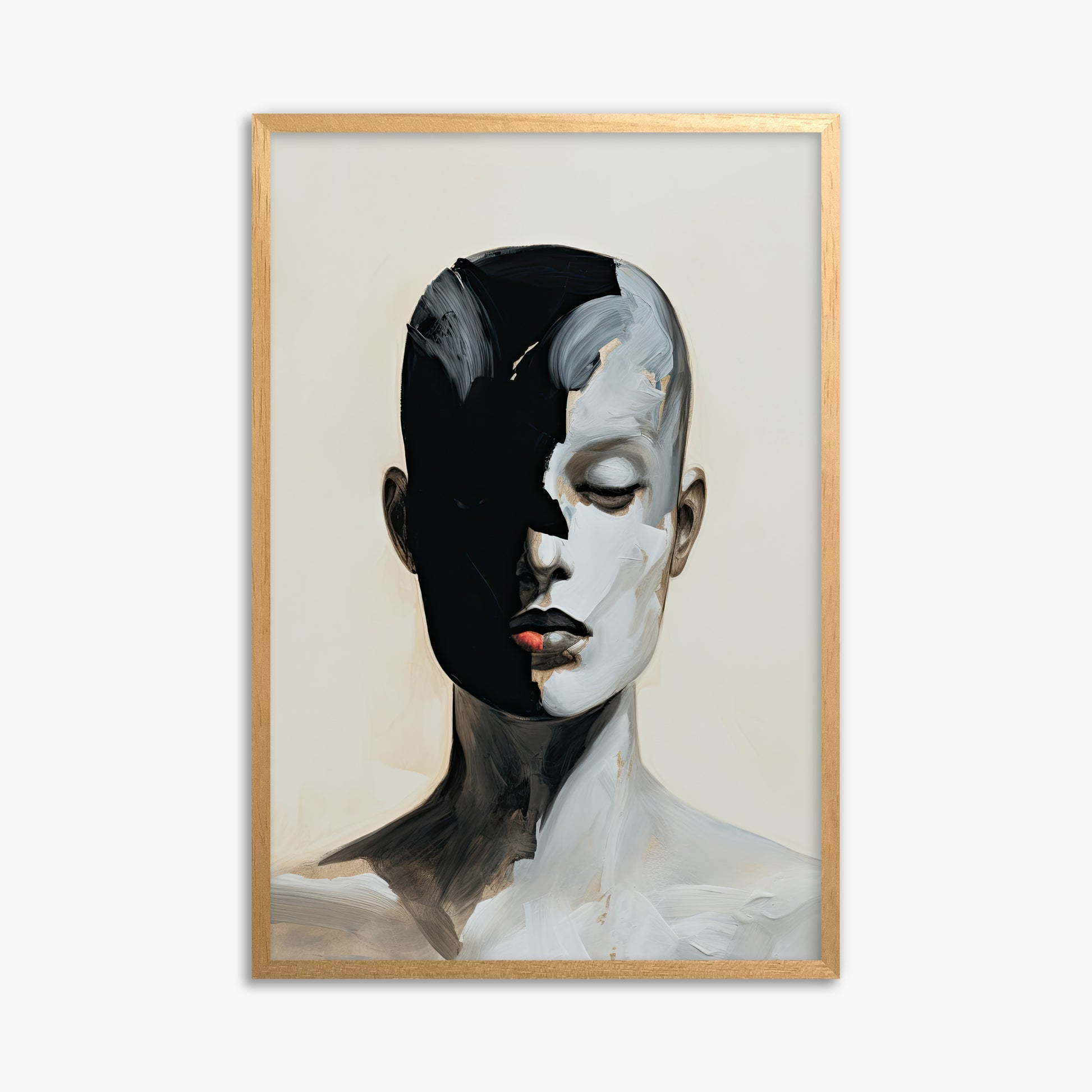 Masked Echo, 61x91cm Framed Poster With Oak Frame