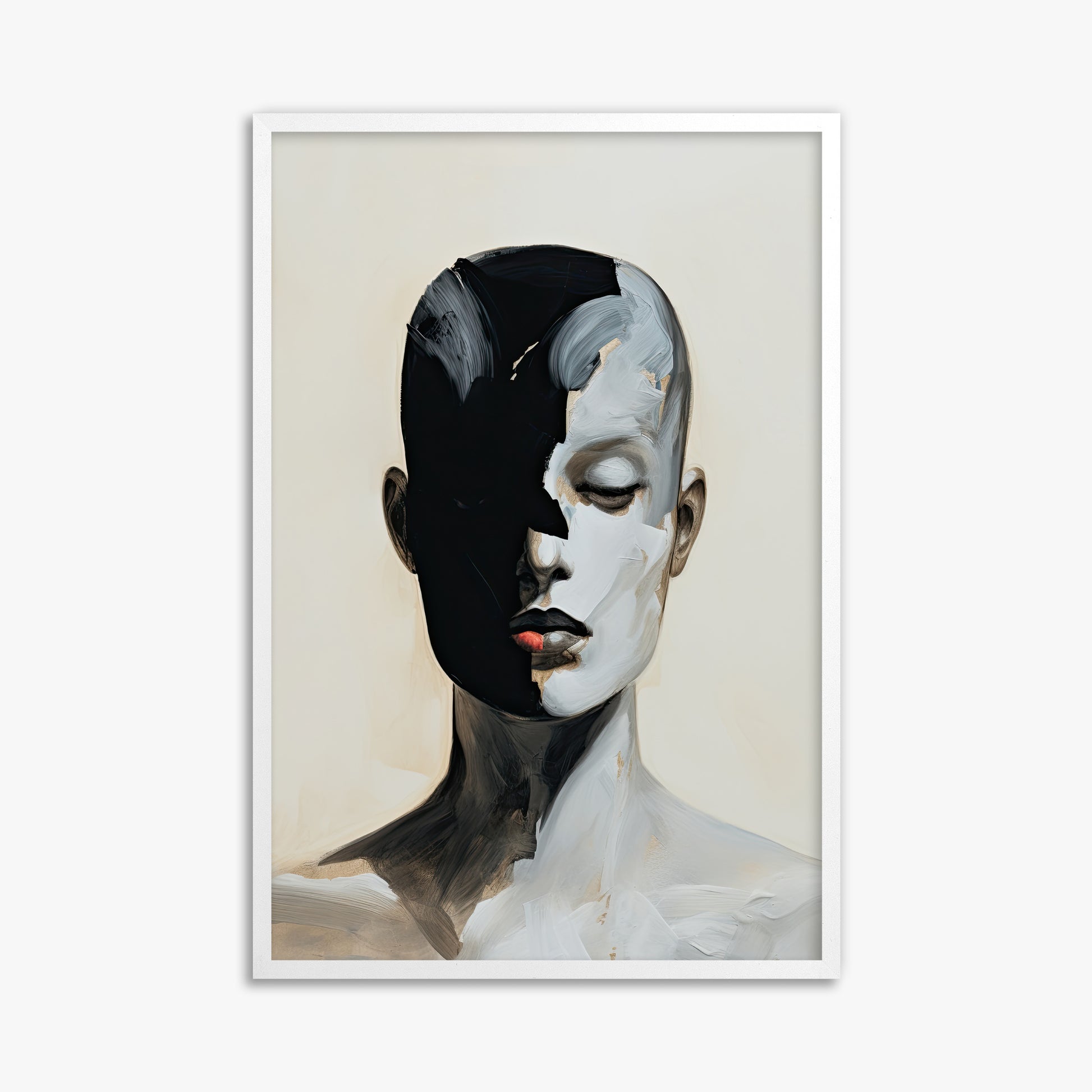 Masked Echo, 61x91cm Framed Poster With White Frame