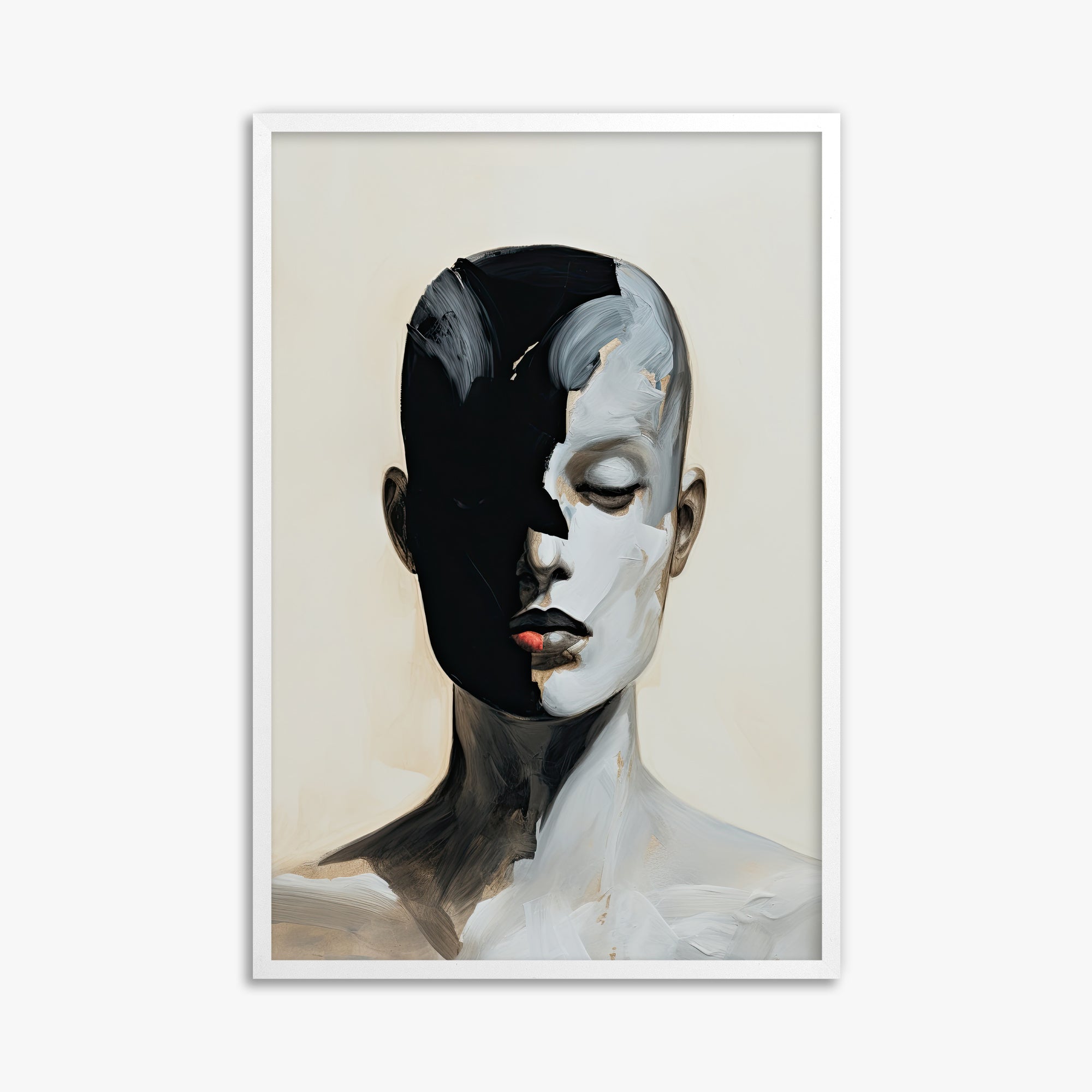 Masked Echo, 61x91cm Framed Poster With White Frame