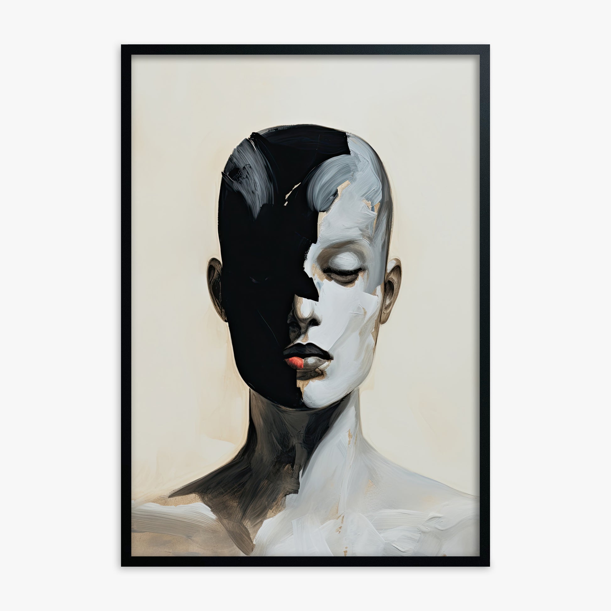 Masked Echo, Black Framed Poster With Black Frame