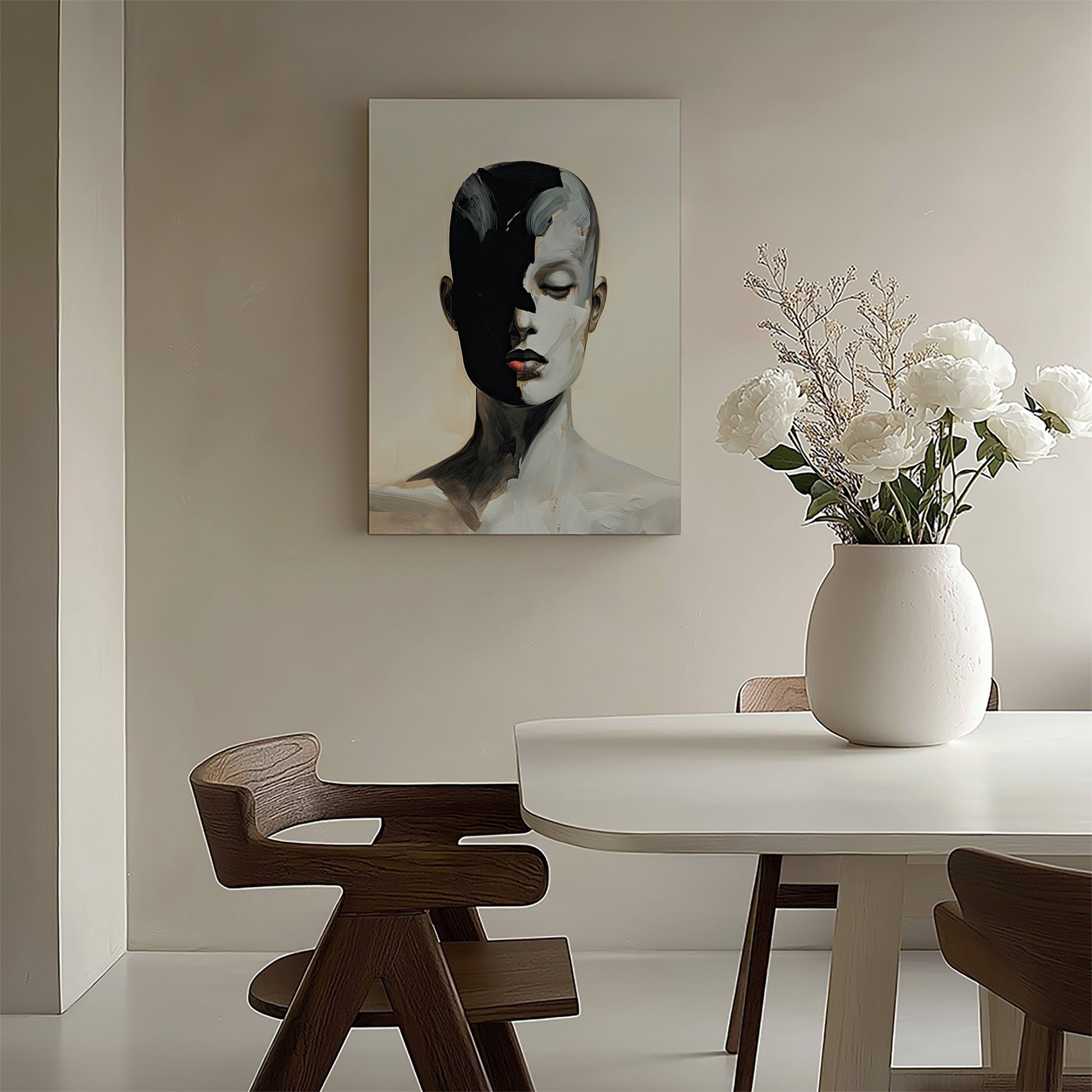 Design Concept No. 58 for Masked Echo Japanese Satin Canvas Wall Art