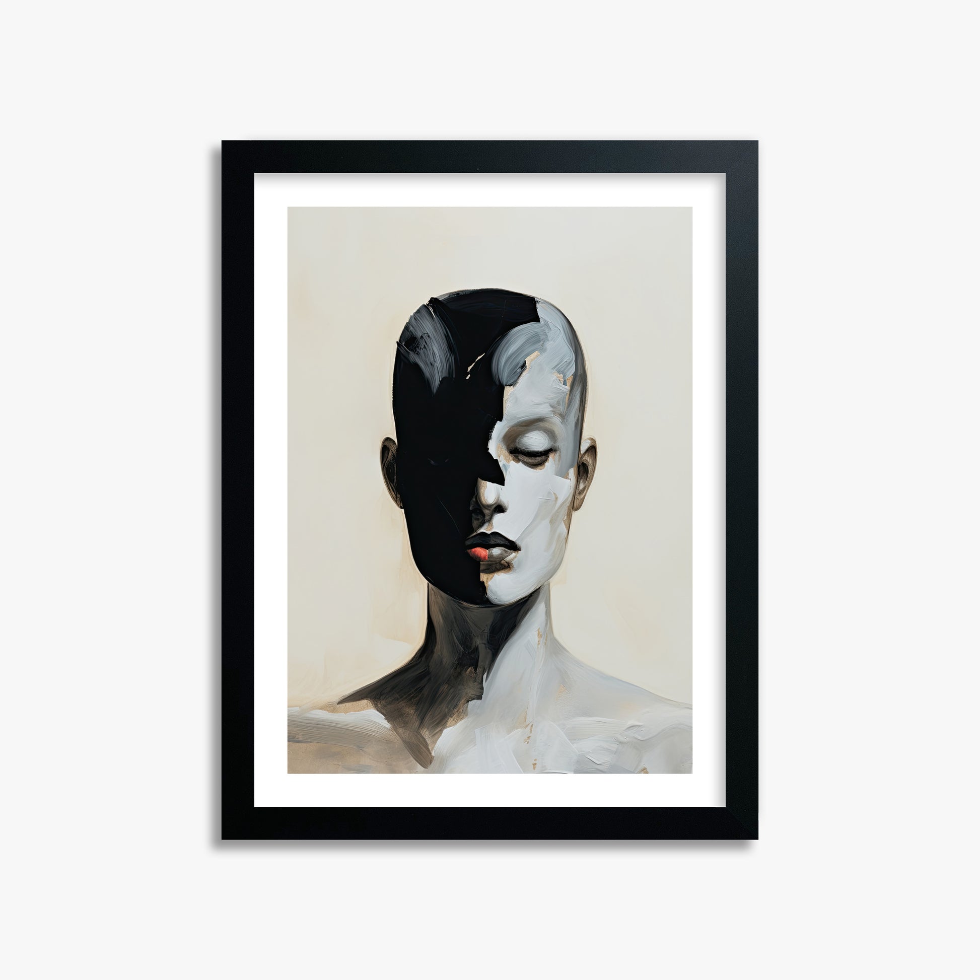 Masked Echo, 30x40cm Black Framed Art Reproduction