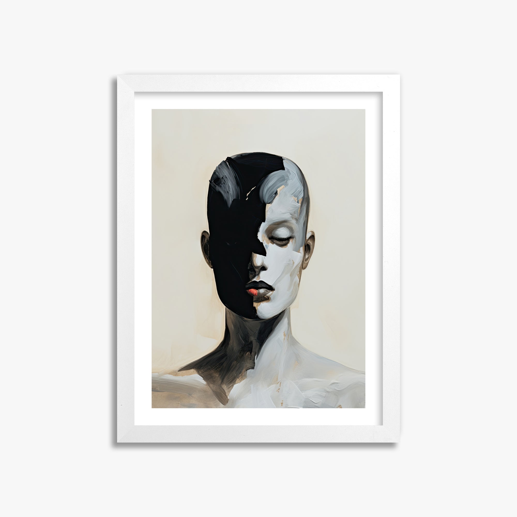Masked Echo, 30x40cm Whitek Framed Art Reproduction