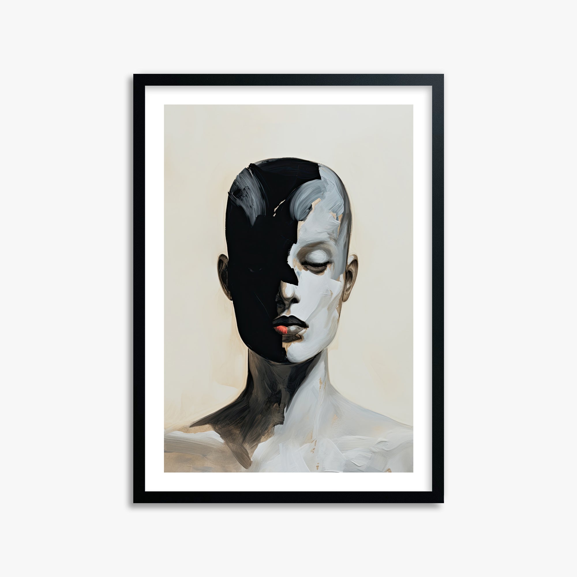 Masked Echo, 50x70cm Black Framed Art Reproduction
