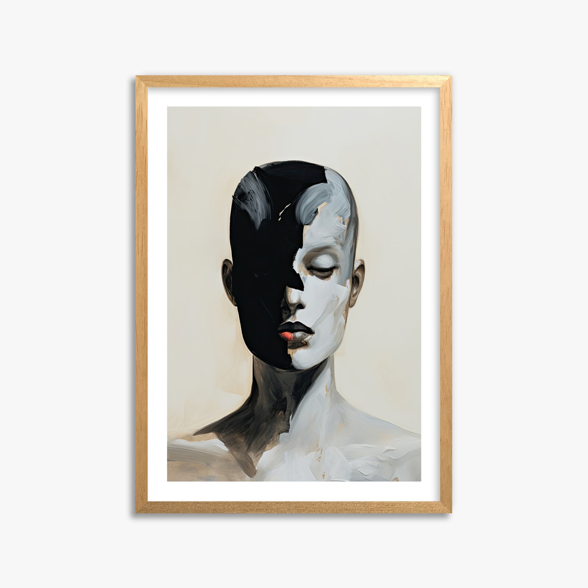Masked Echo, 50x70cm Oak Framed Art Reproduction