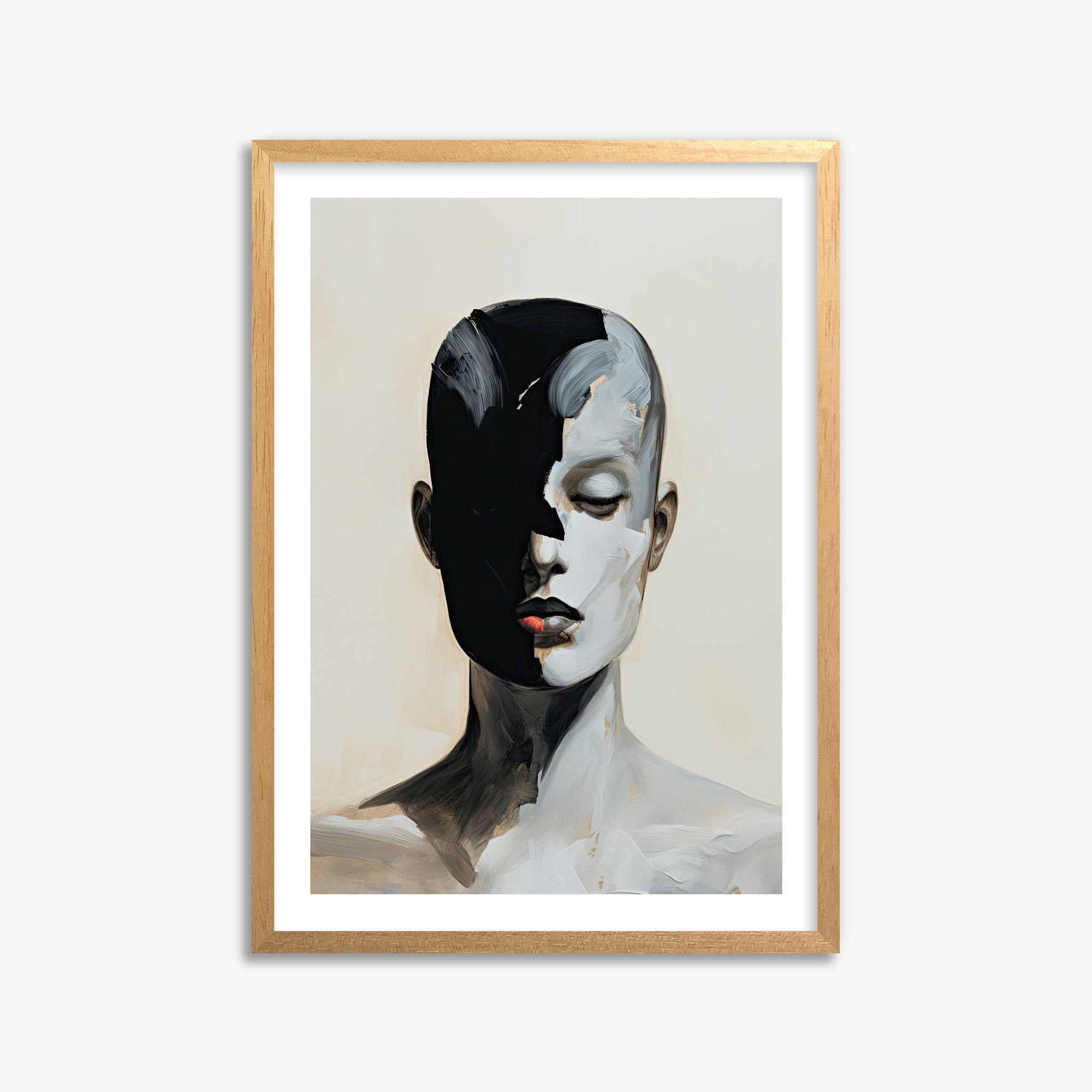 Masked Echo, 50x70cm Oak Framed Art Reproduction